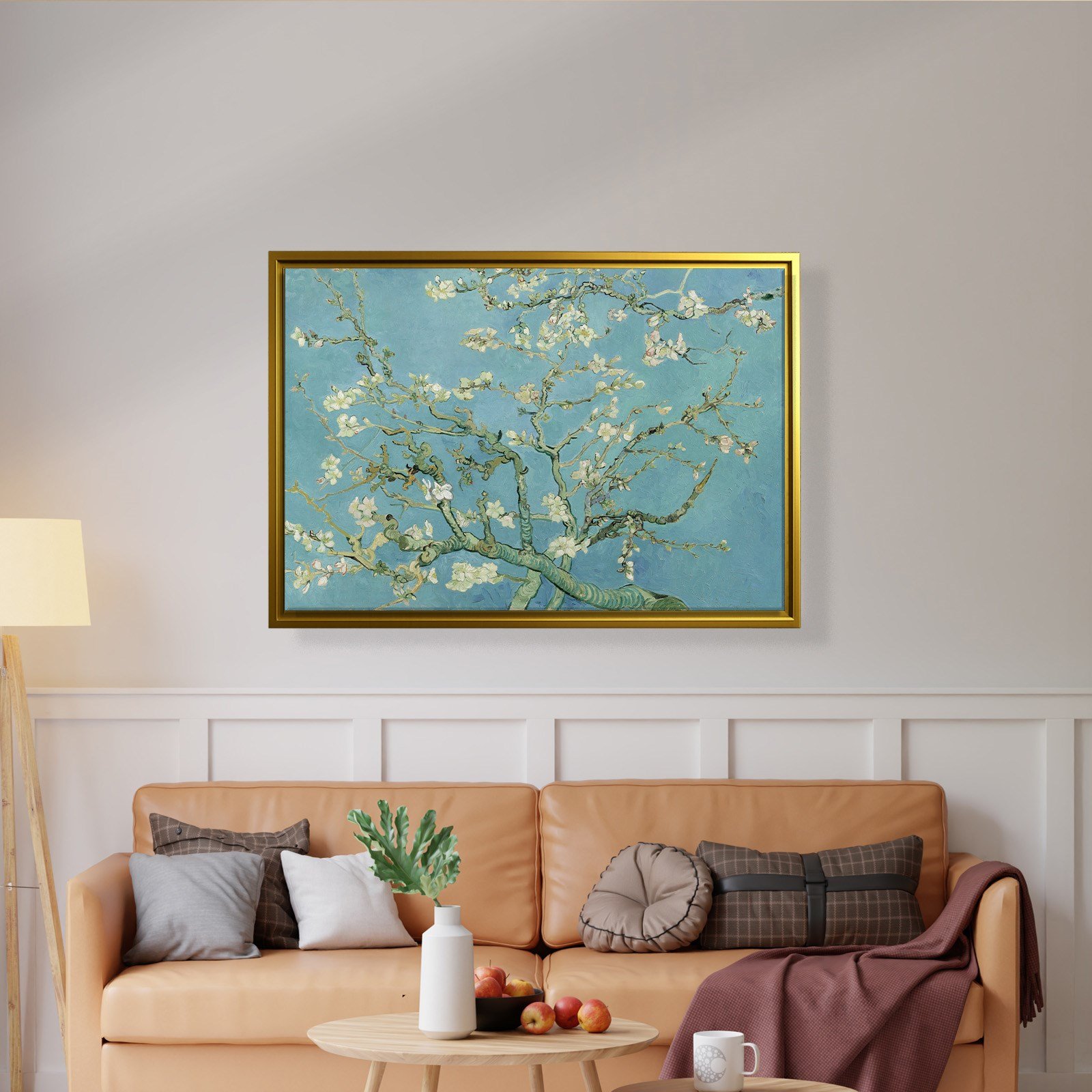 Çiçek Açan Badem Ağacı - Almond Blossom -Mavi -Vincent van Gogh
