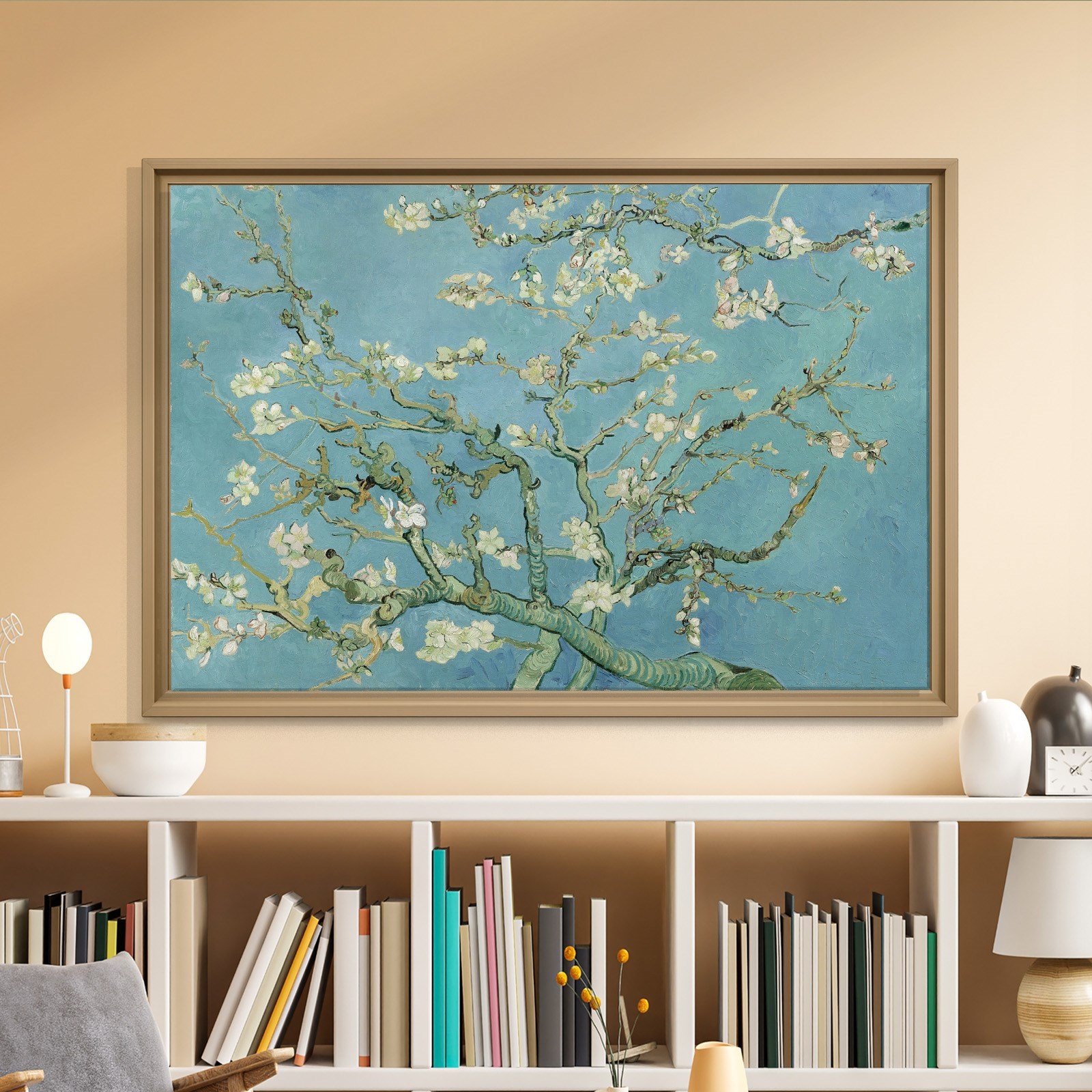 Çiçek Açan Badem Ağacı - Almond Blossom -Mavi -Vincent van Gogh