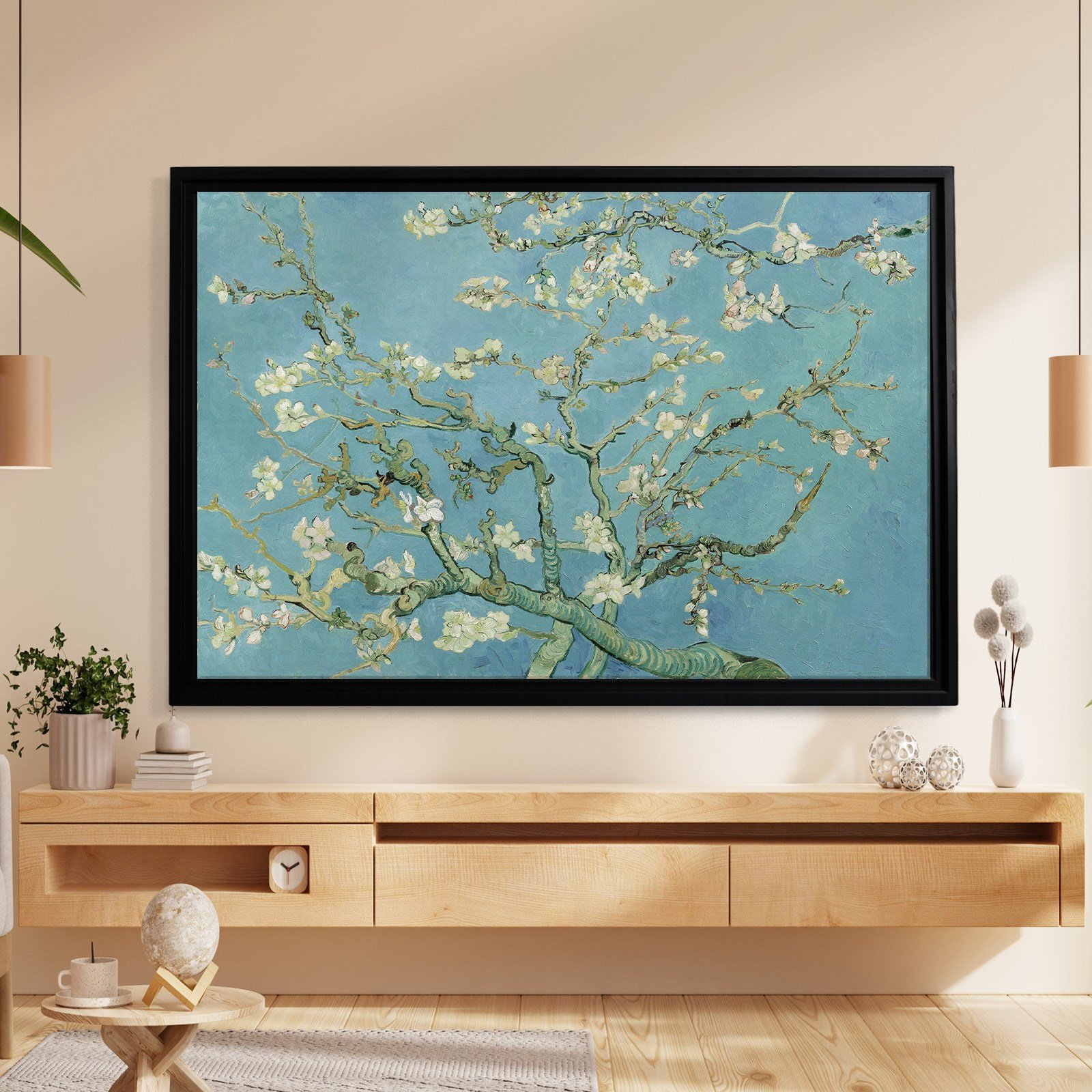 Çiçek Açan Badem Ağacı - Almond Blossom -Mavi -Vincent van Gogh