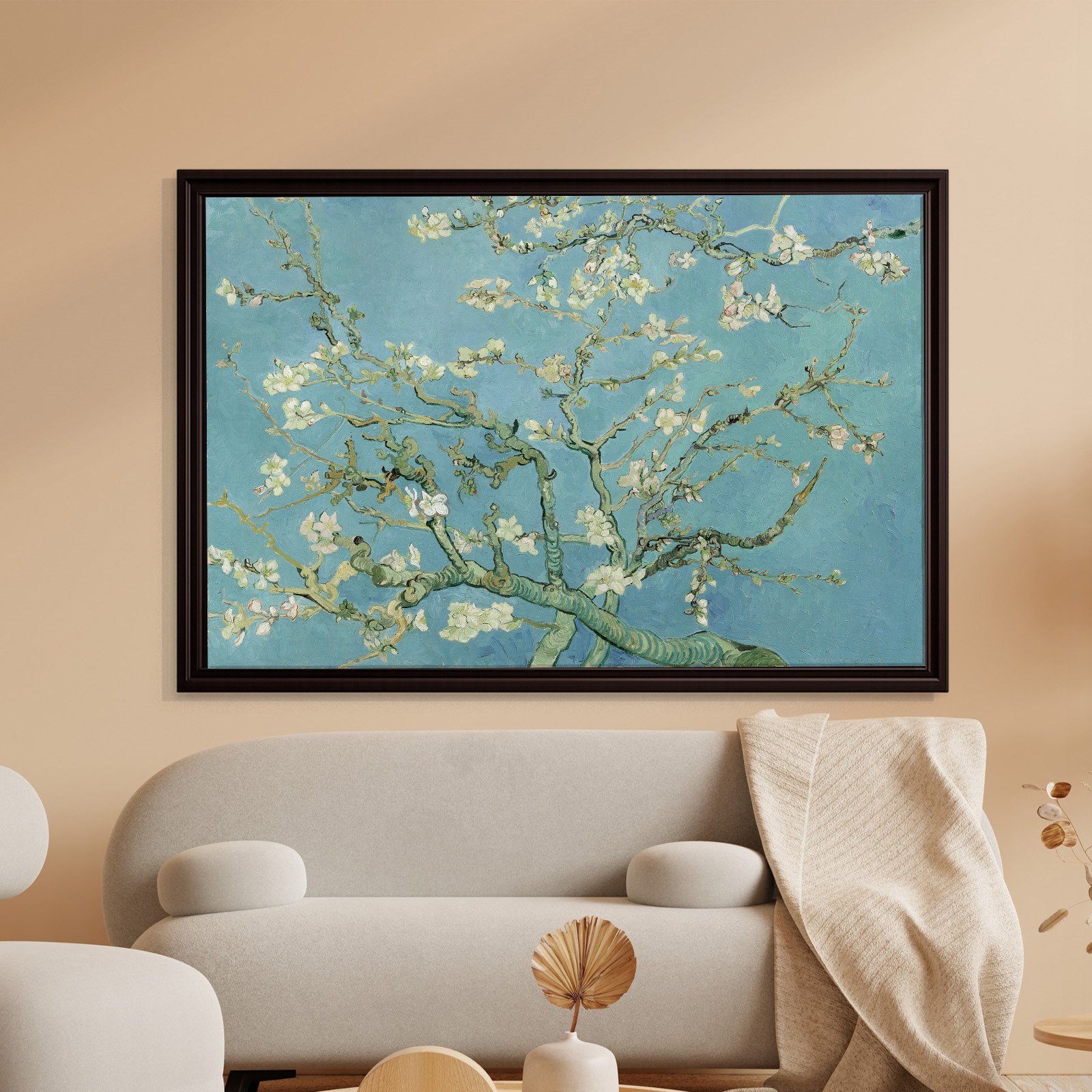 Çiçek Açan Badem Ağacı - Almond Blossom -Mavi -Vincent van Gogh