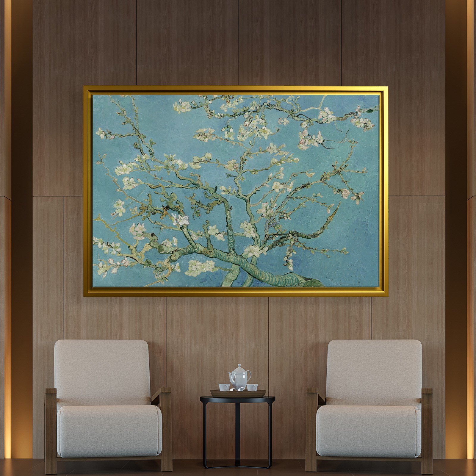 Çiçek Açan Badem Ağacı - Almond Blossom -Mavi -Vincent van Gogh