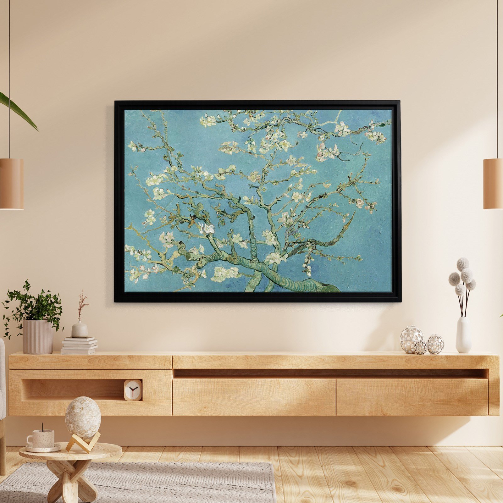 Çiçek Açan Badem Ağacı - Almond Blossom -Mavi -Vincent van Gogh