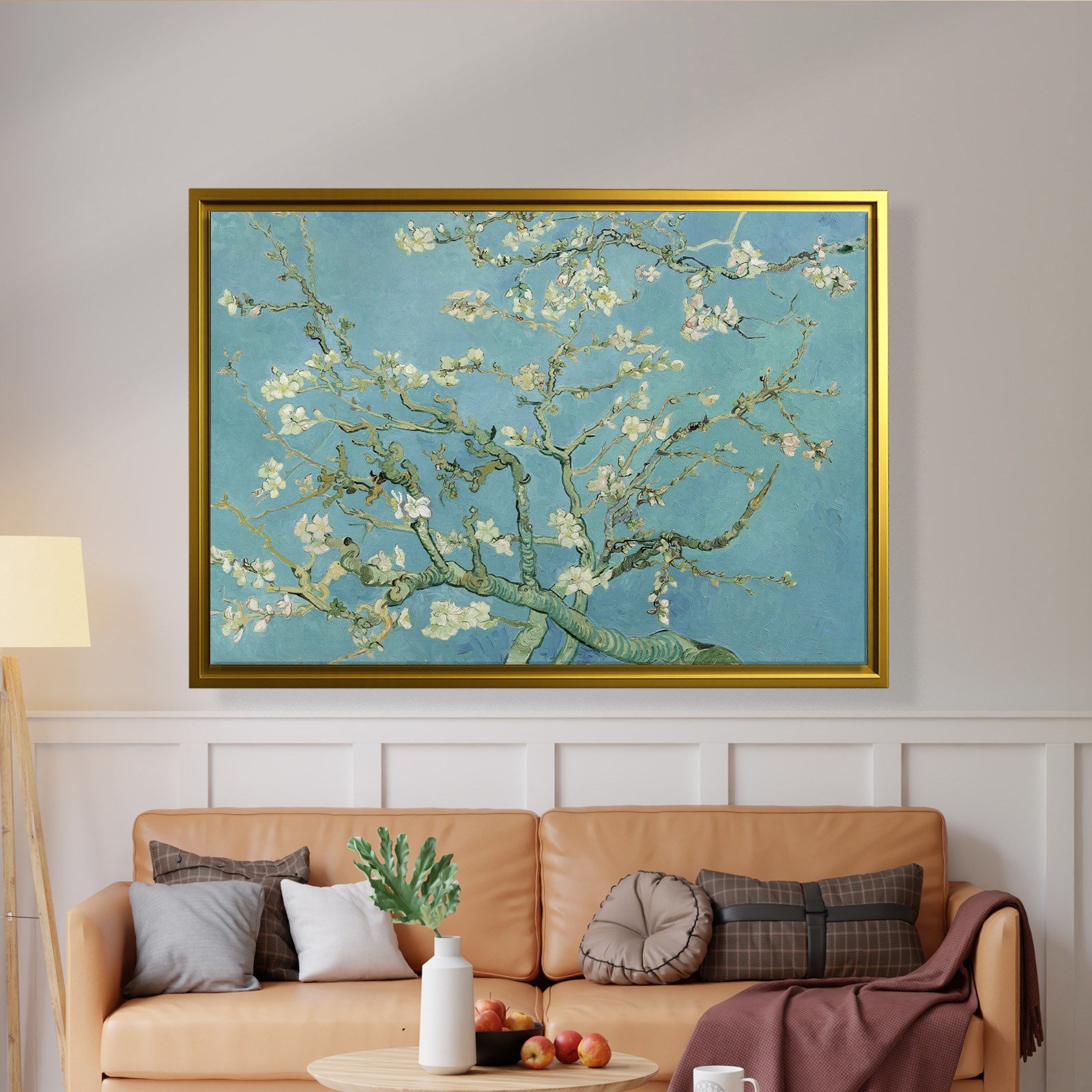 Çiçek Açan Badem Ağacı - Almond Blossom -Mavi -Vincent van Gogh