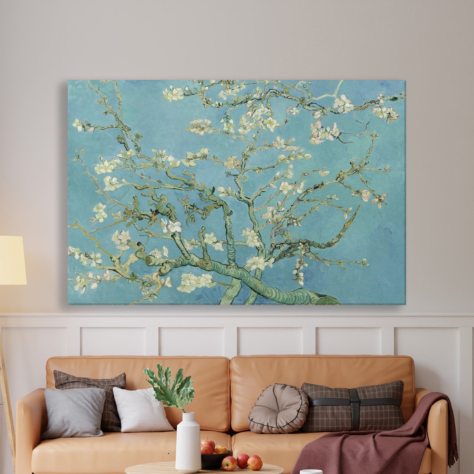 Çiçek Açan Badem Ağacı - Almond Blossom -Mavi -Vincent van Gogh