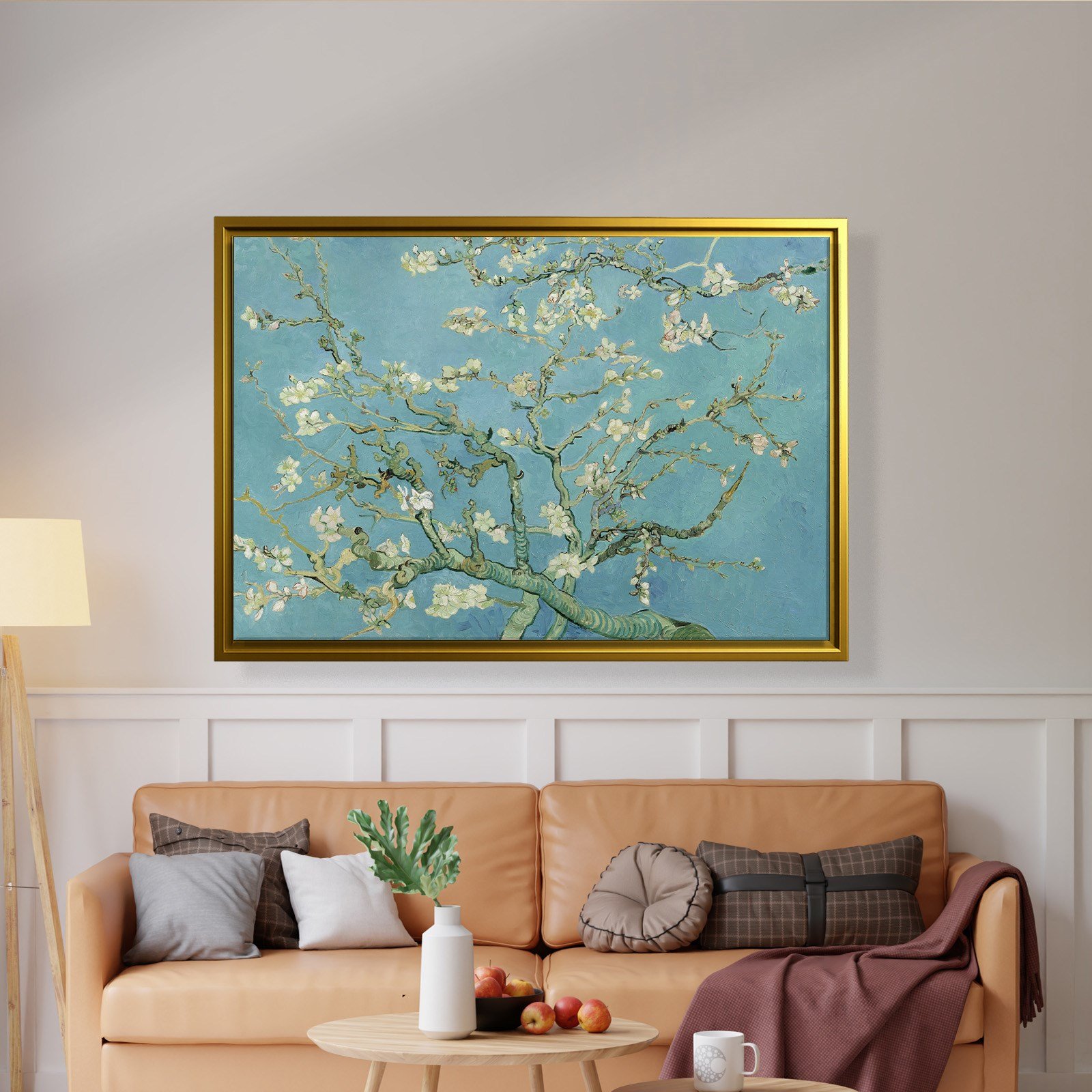 Çiçek Açan Badem Ağacı - Almond Blossom -Mavi -Vincent van Gogh