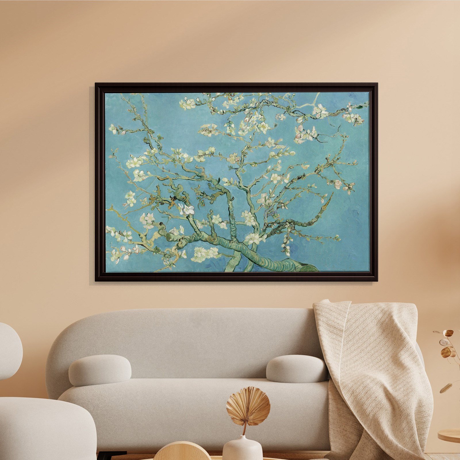 Çiçek Açan Badem Ağacı - Almond Blossom -Mavi -Vincent van Gogh