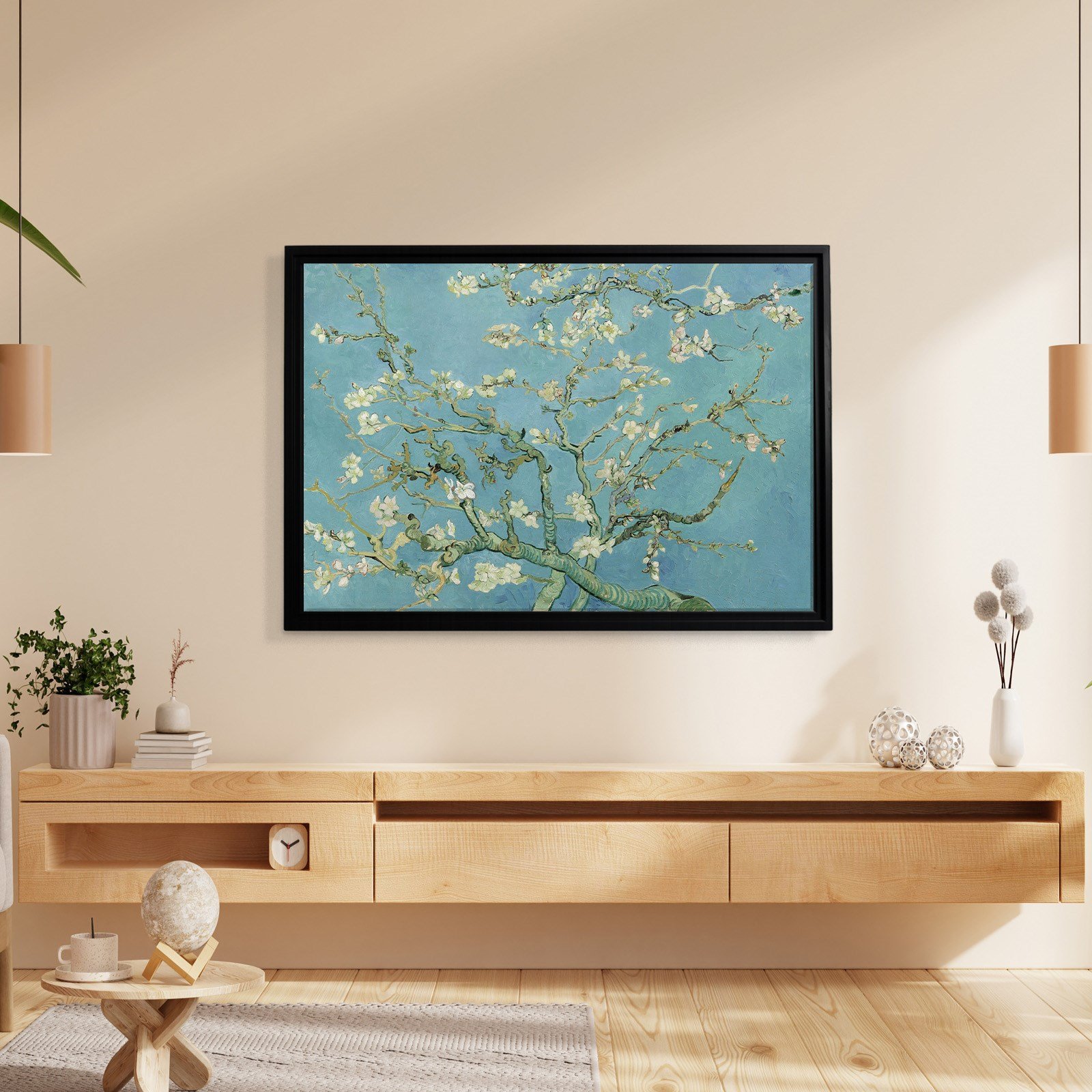 Çiçek Açan Badem Ağacı - Almond Blossom -Mavi -Vincent van Gogh