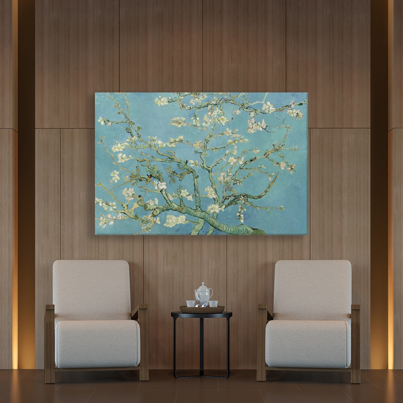 Çiçek Açan Badem Ağacı - Almond Blossom -Mavi -Vincent van Gogh