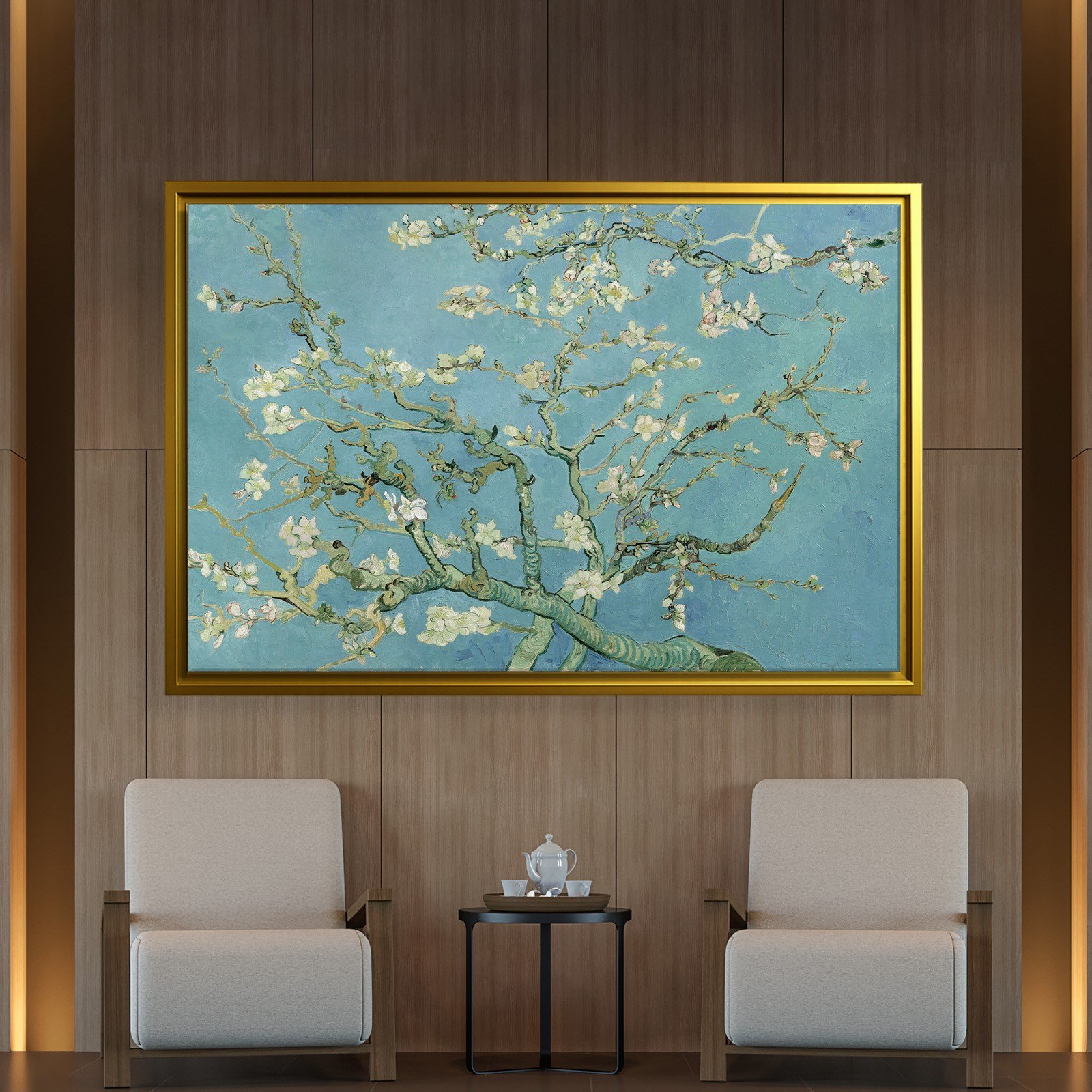 Çiçek Açan Badem Ağacı - Almond Blossom -Mavi -Vincent van Gogh