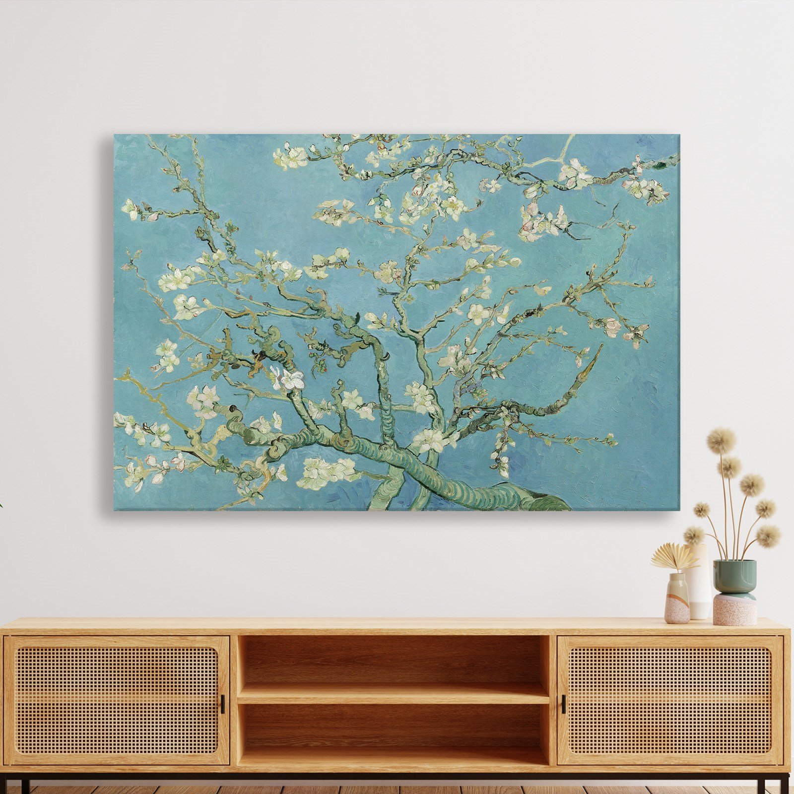 Çiçek Açan Badem Ağacı - Almond Blossom -Mavi -Vincent van Gogh