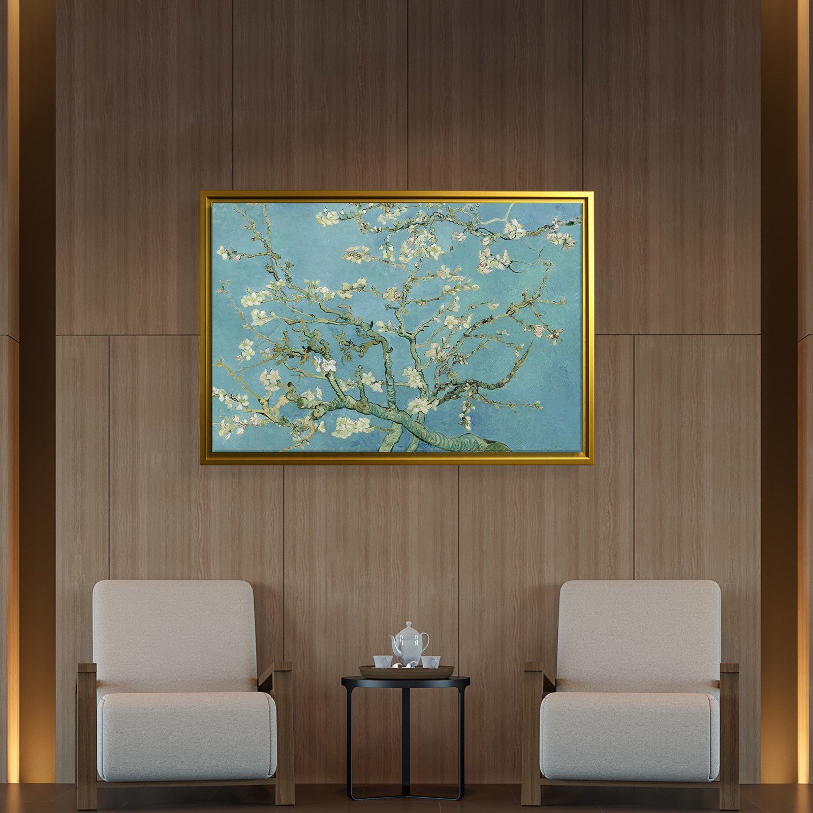 Çiçek Açan Badem Ağacı - Almond Blossom -Mavi -Vincent van Gogh