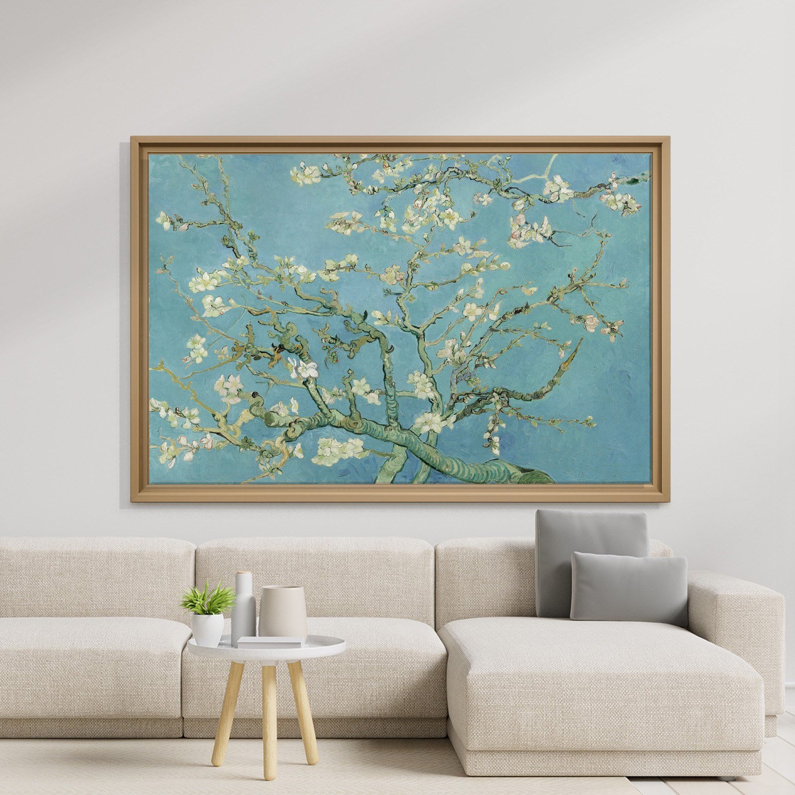 Çiçek Açan Badem Ağacı - Almond Blossom -Mavi -Vincent van Gogh