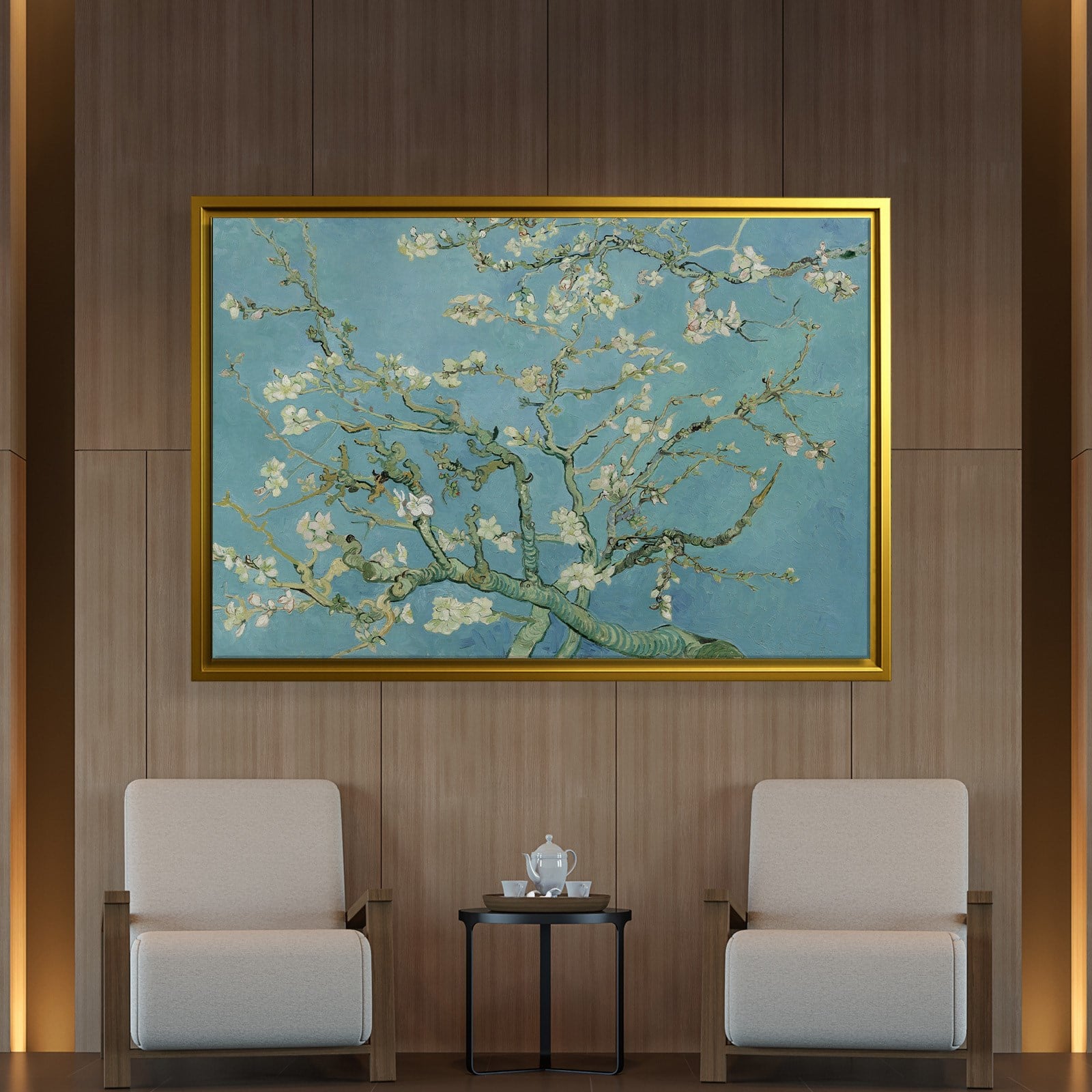 Çiçek Açan Badem Ağacı - Almond Blossom -Mavi -Vincent van Gogh