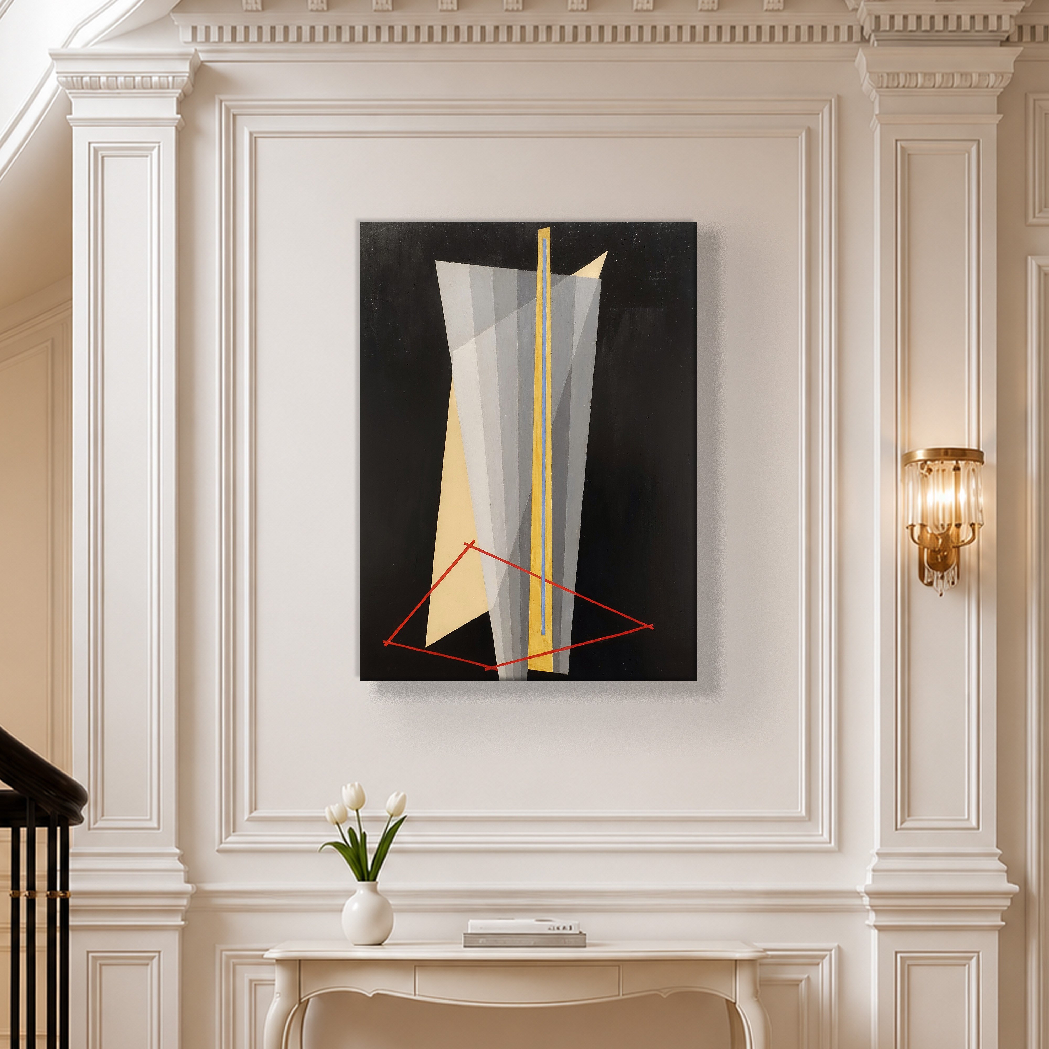Construction (1922) Kanvas Tablo – László Moholy-Nagy Bauhaus Soyut Geometrik Modern Sanat Baskısı