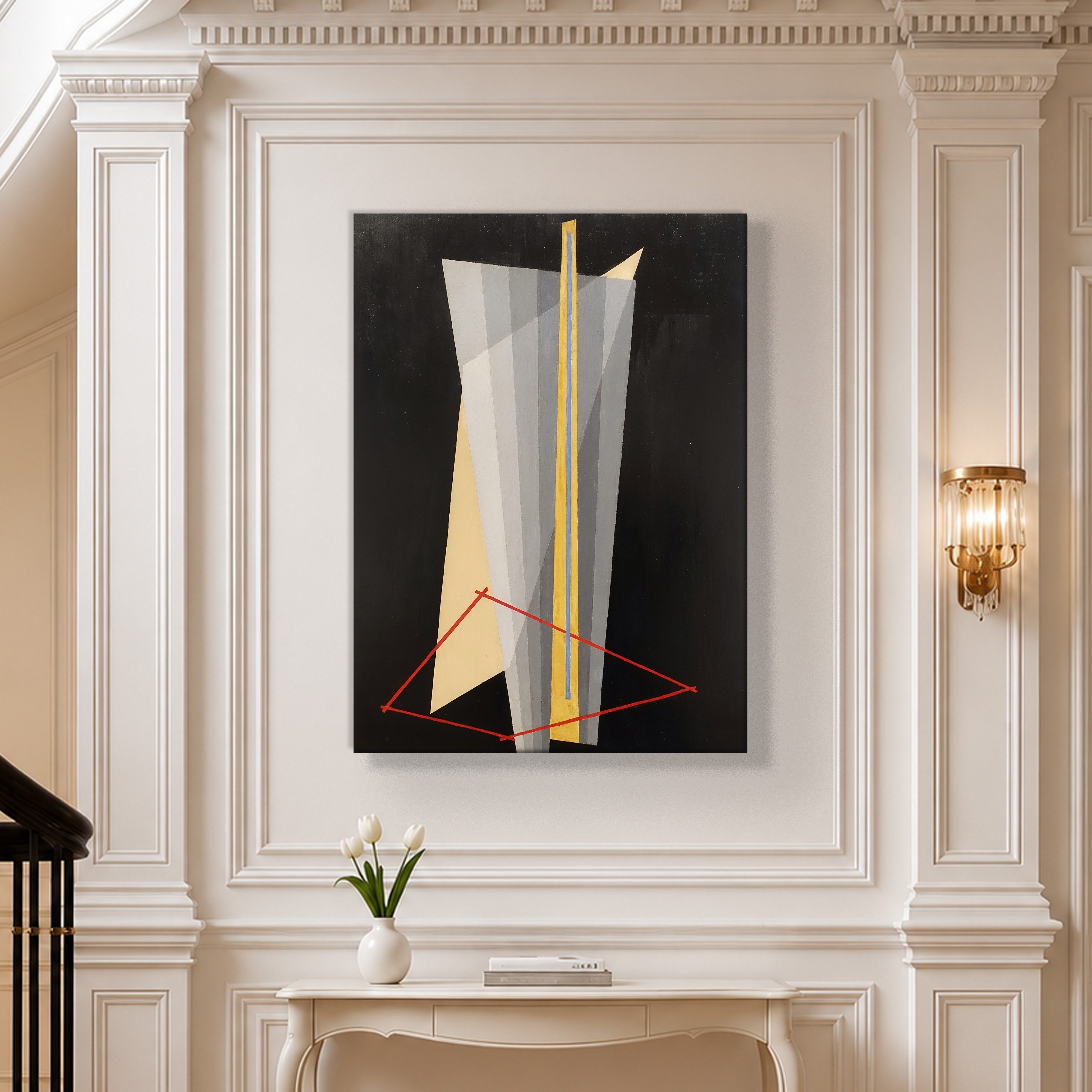 Construction (1922) Kanvas Tablo – László Moholy-Nagy Bauhaus Soyut Geometrik Modern Sanat Baskısı
