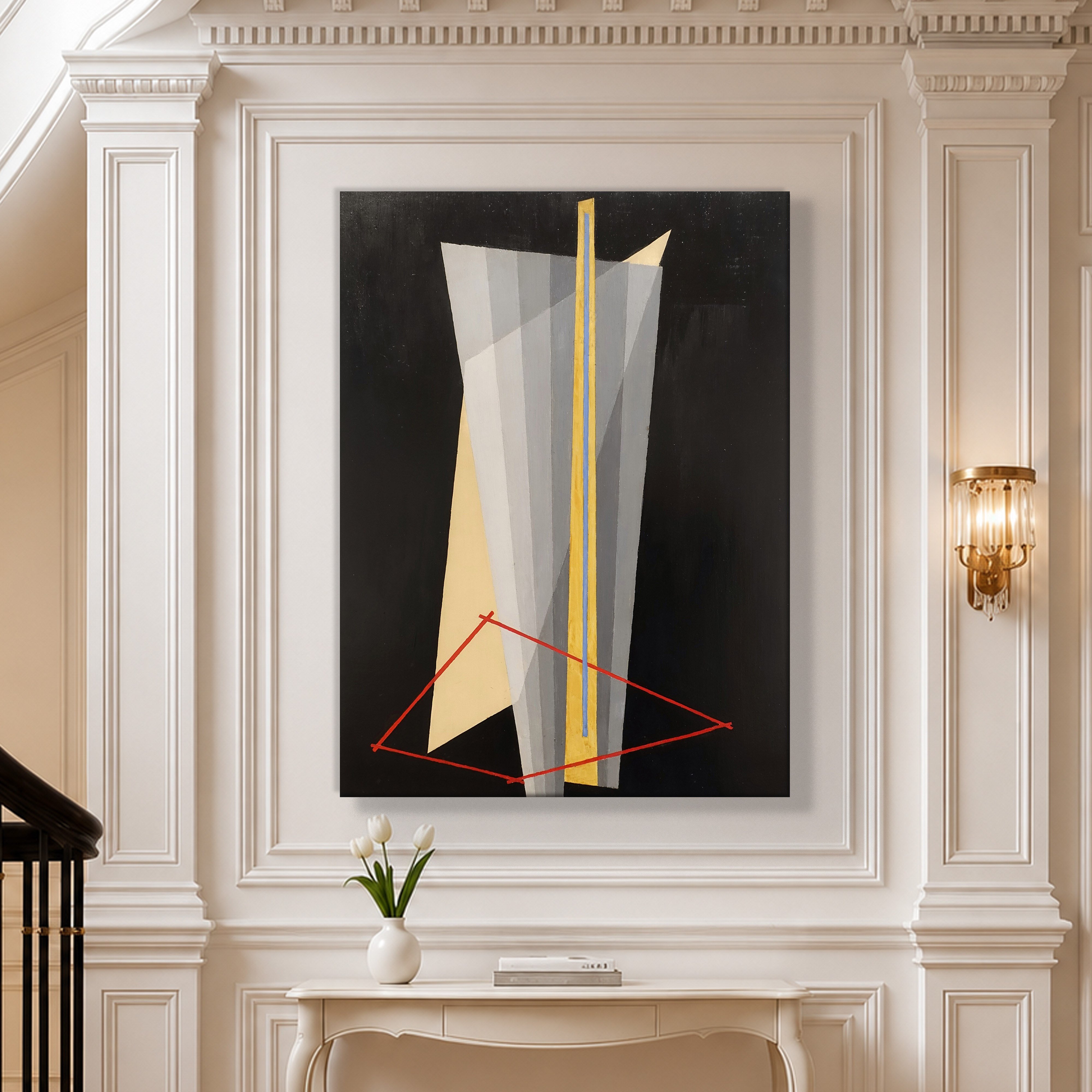 Construction (1922) Kanvas Tablo – László Moholy-Nagy Bauhaus Soyut Geometrik Modern Sanat Baskısı