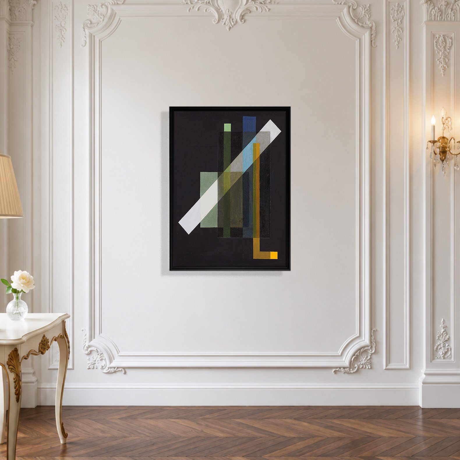 Construction (1924) Kanvas Tablo – László Moholy-Nagy Bauhaus Soyut Geometrik Modern Sanat Baskısı
