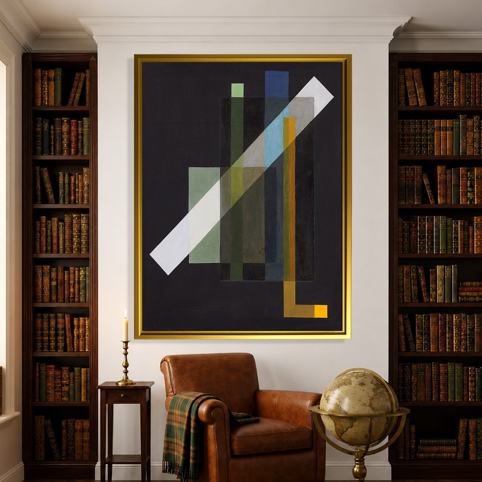 Construction (1924) Kanvas Tablo – László Moholy-Nagy Bauhaus Soyut Geometrik Modern Sanat Baskısı