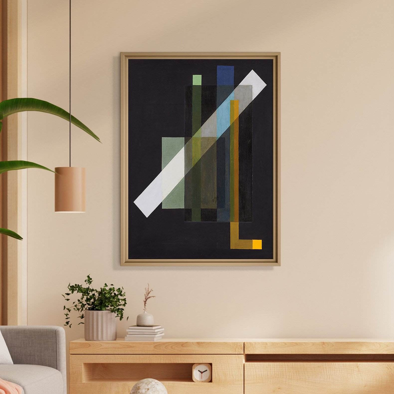 Construction (1924) Kanvas Tablo – László Moholy-Nagy Bauhaus Soyut Geometrik Modern Sanat Baskısı