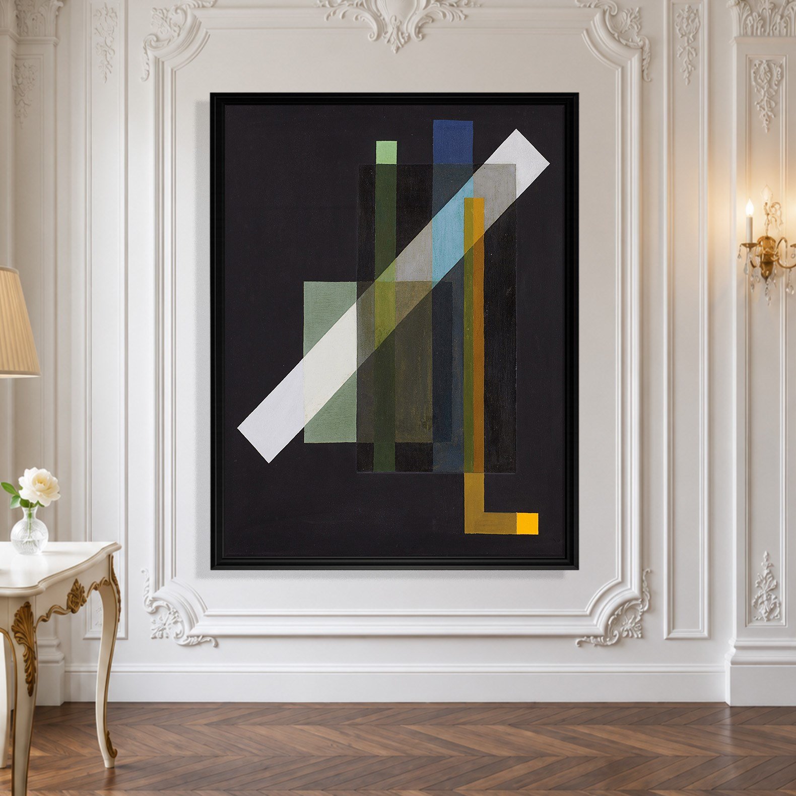 Construction (1924) Kanvas Tablo – László Moholy-Nagy Bauhaus Soyut Geometrik Modern Sanat Baskısı