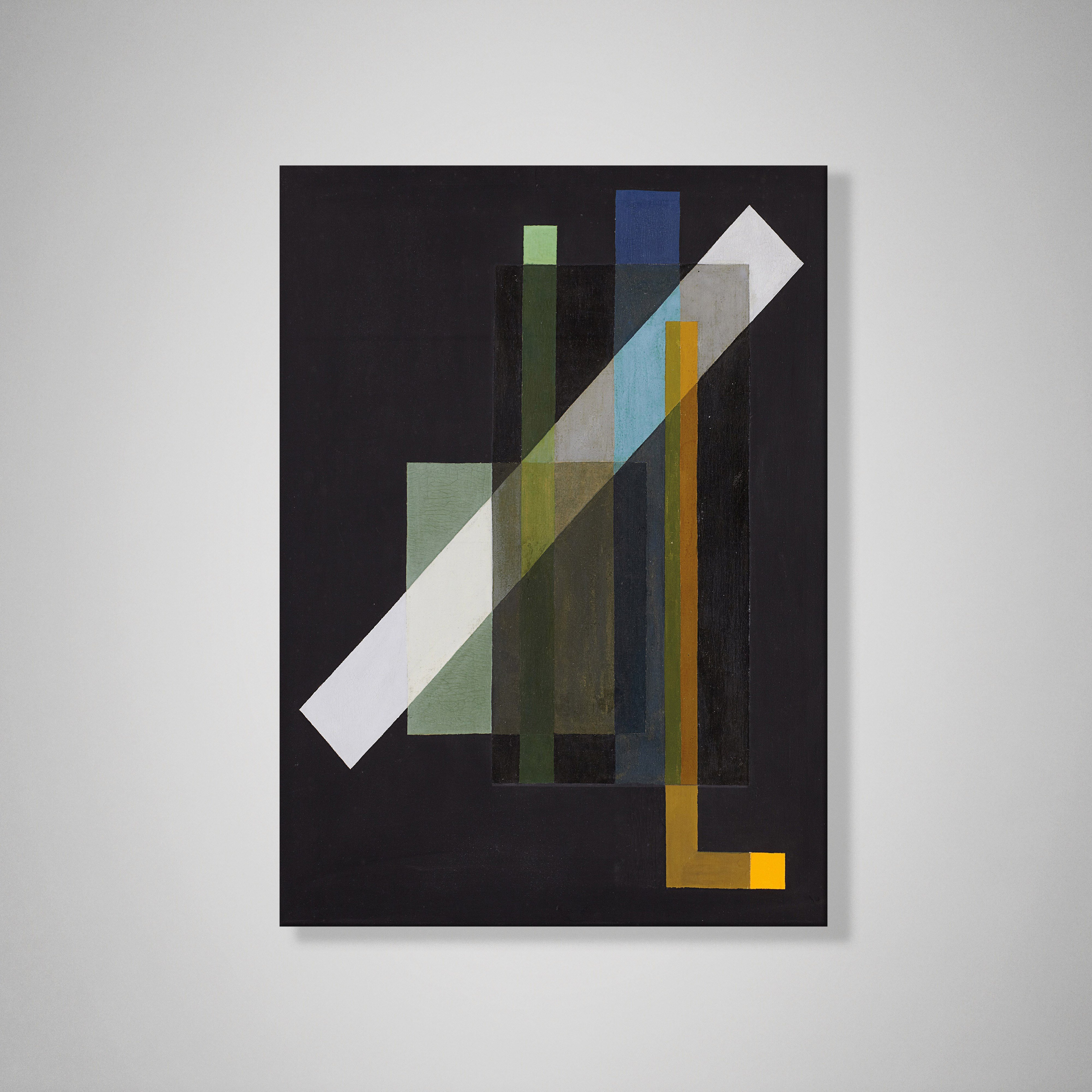 Construction (1924) Kanvas Tablo – László Moholy-Nagy Bauhaus Soyut Geometrik Modern Sanat Baskısı
