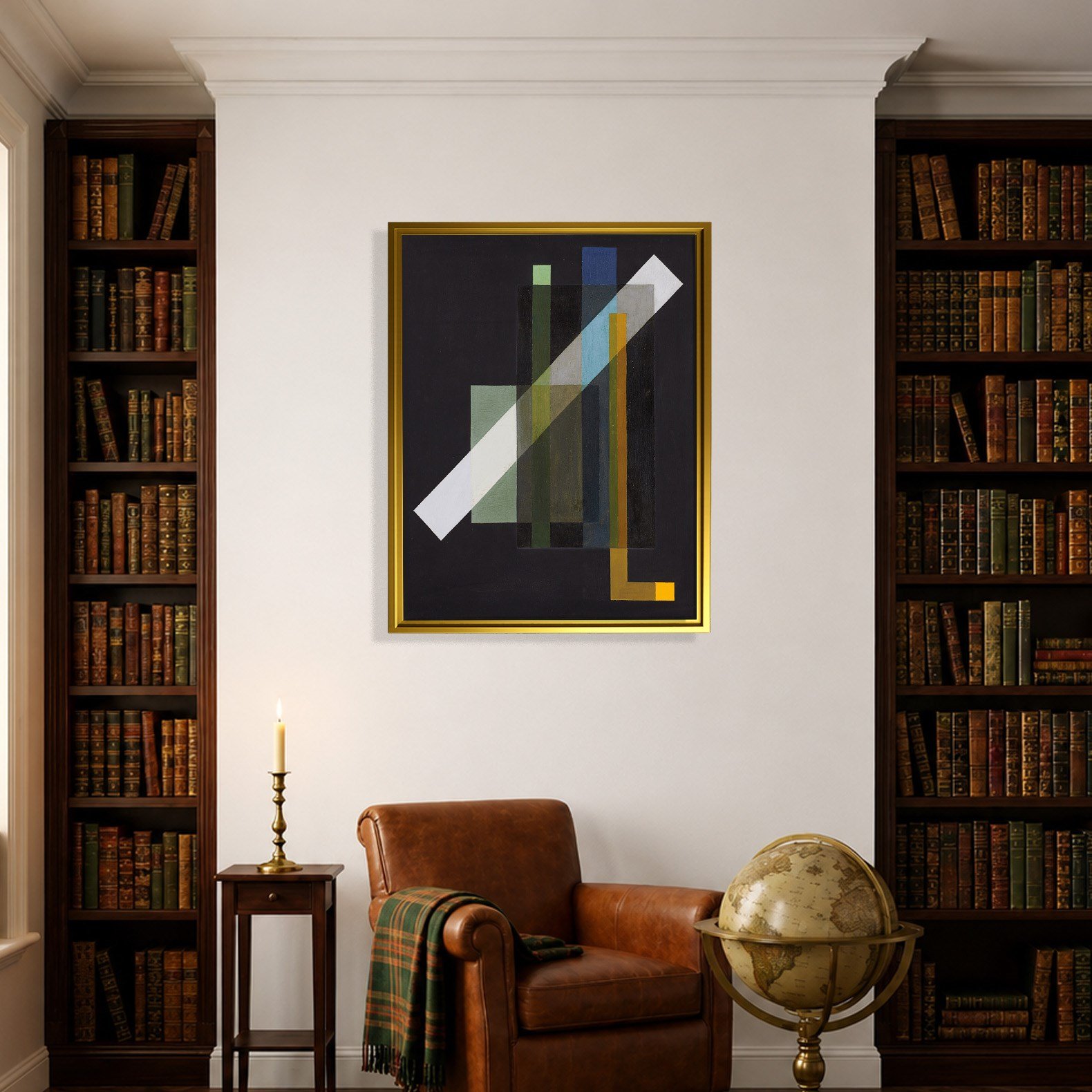 Construction (1924) Kanvas Tablo – László Moholy-Nagy Bauhaus Soyut Geometrik Modern Sanat Baskısı
