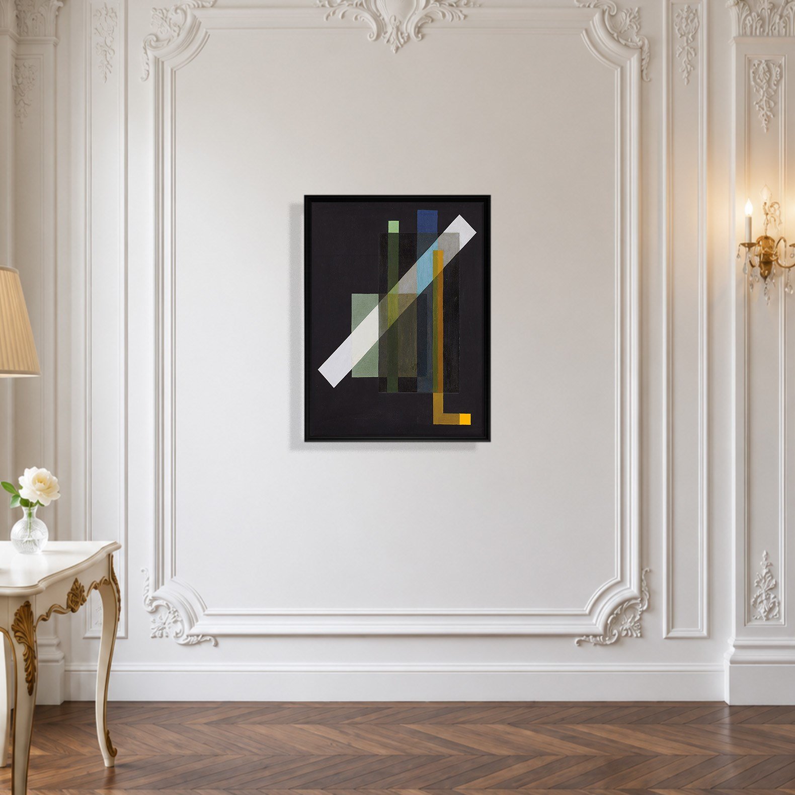 Construction (1924) Kanvas Tablo – László Moholy-Nagy Bauhaus Soyut Geometrik Modern Sanat Baskısı
