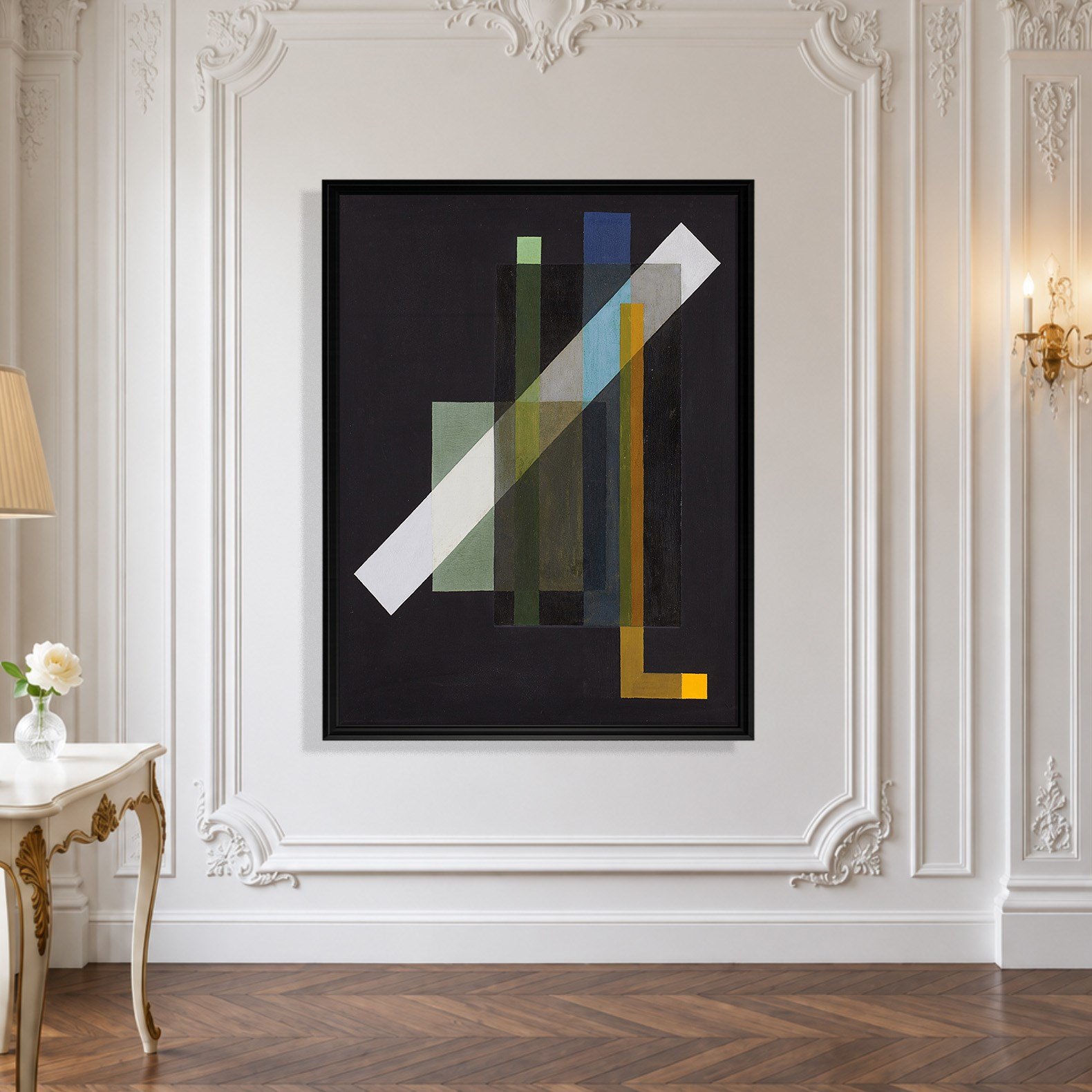 Construction (1924) Kanvas Tablo – László Moholy-Nagy Bauhaus Soyut Geometrik Modern Sanat Baskısı
