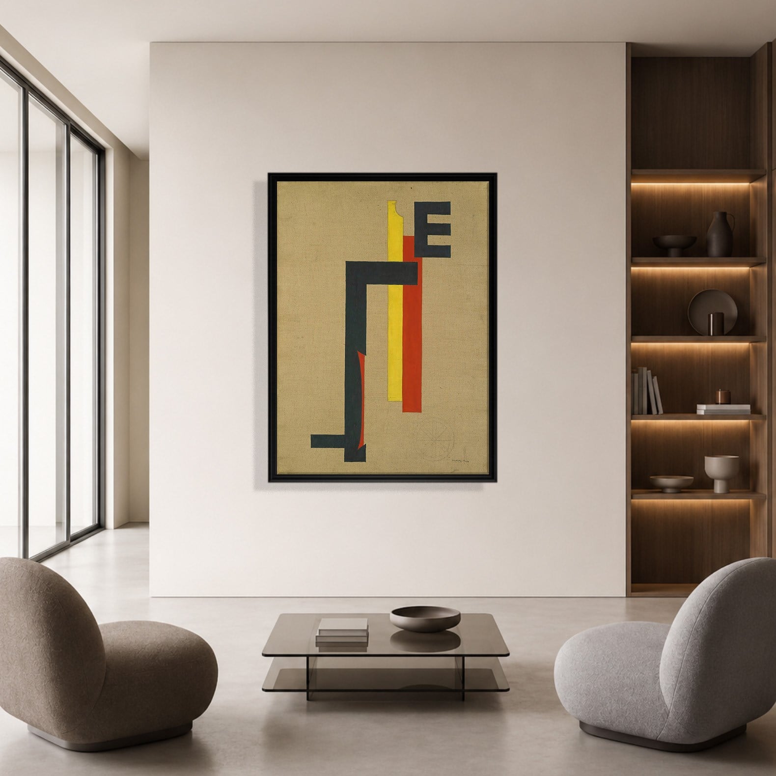 E-Bild (E Picture) 1921 Kanvas Tablo – El Lissitzky Soyut Geometrik Modern Sanat Baskısı