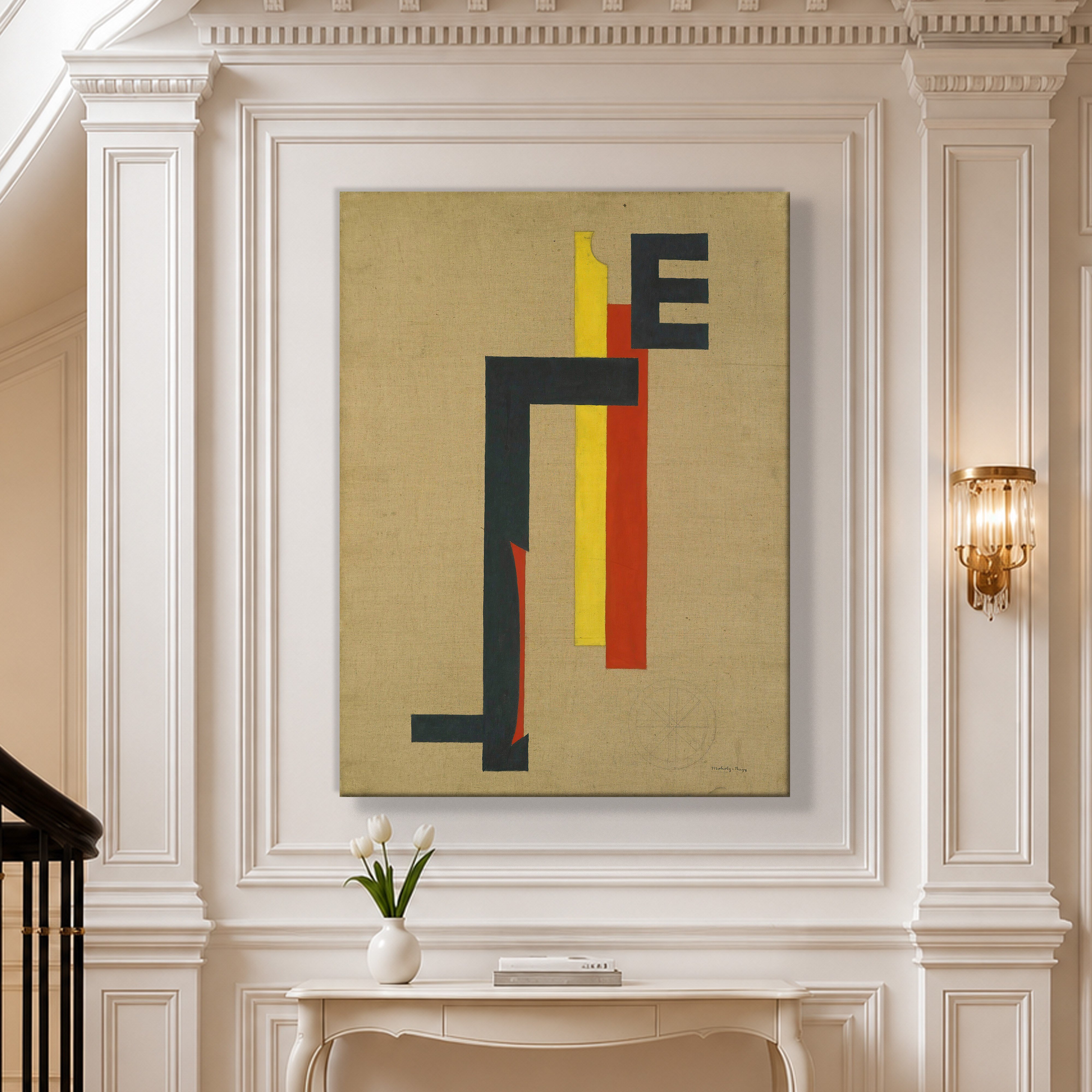 E-Bild (E Picture) 1921 Kanvas Tablo – El Lissitzky Soyut Geometrik Modern Sanat Baskısı