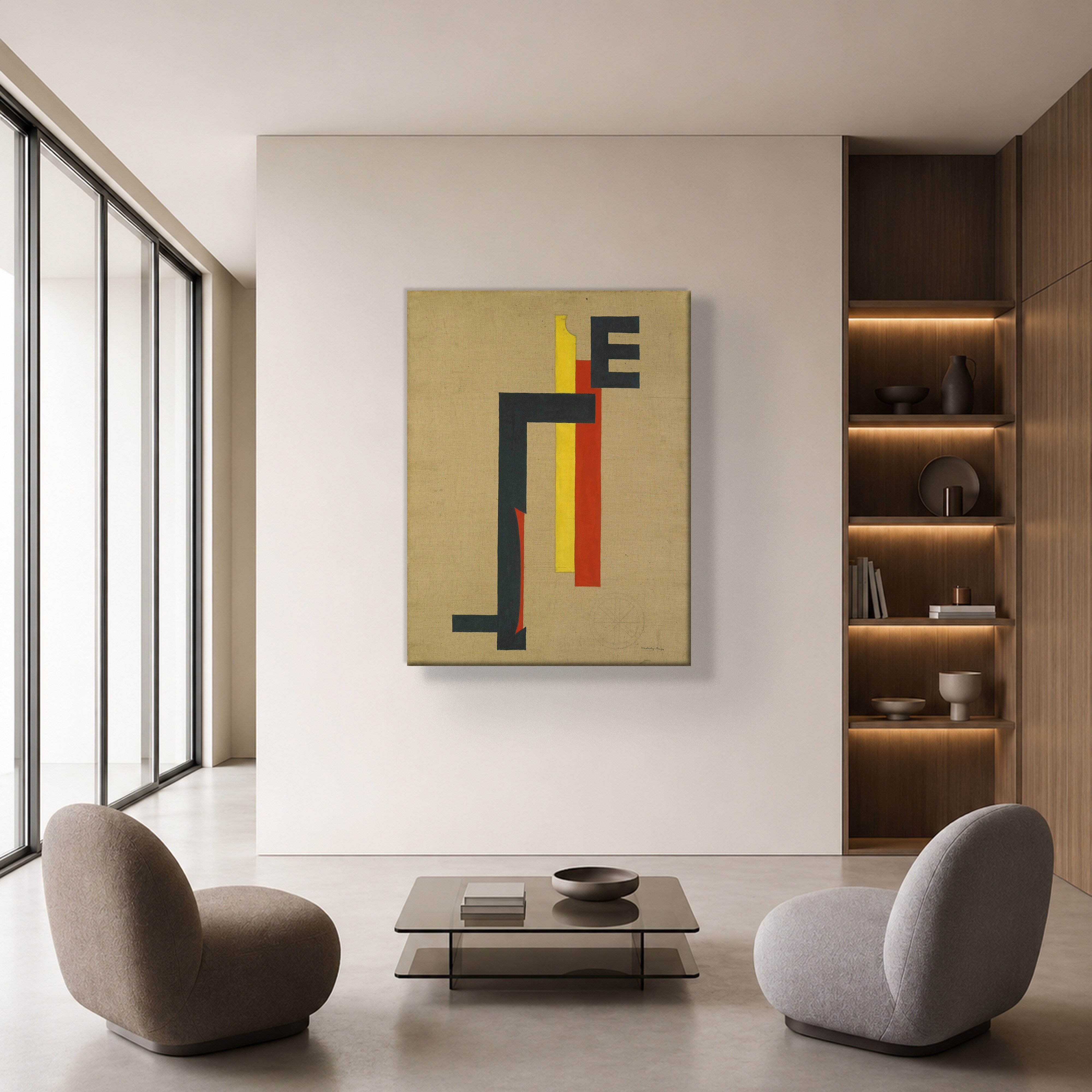 E-Bild (E Picture) 1921 Kanvas Tablo – El Lissitzky Soyut Geometrik Modern Sanat Baskısı