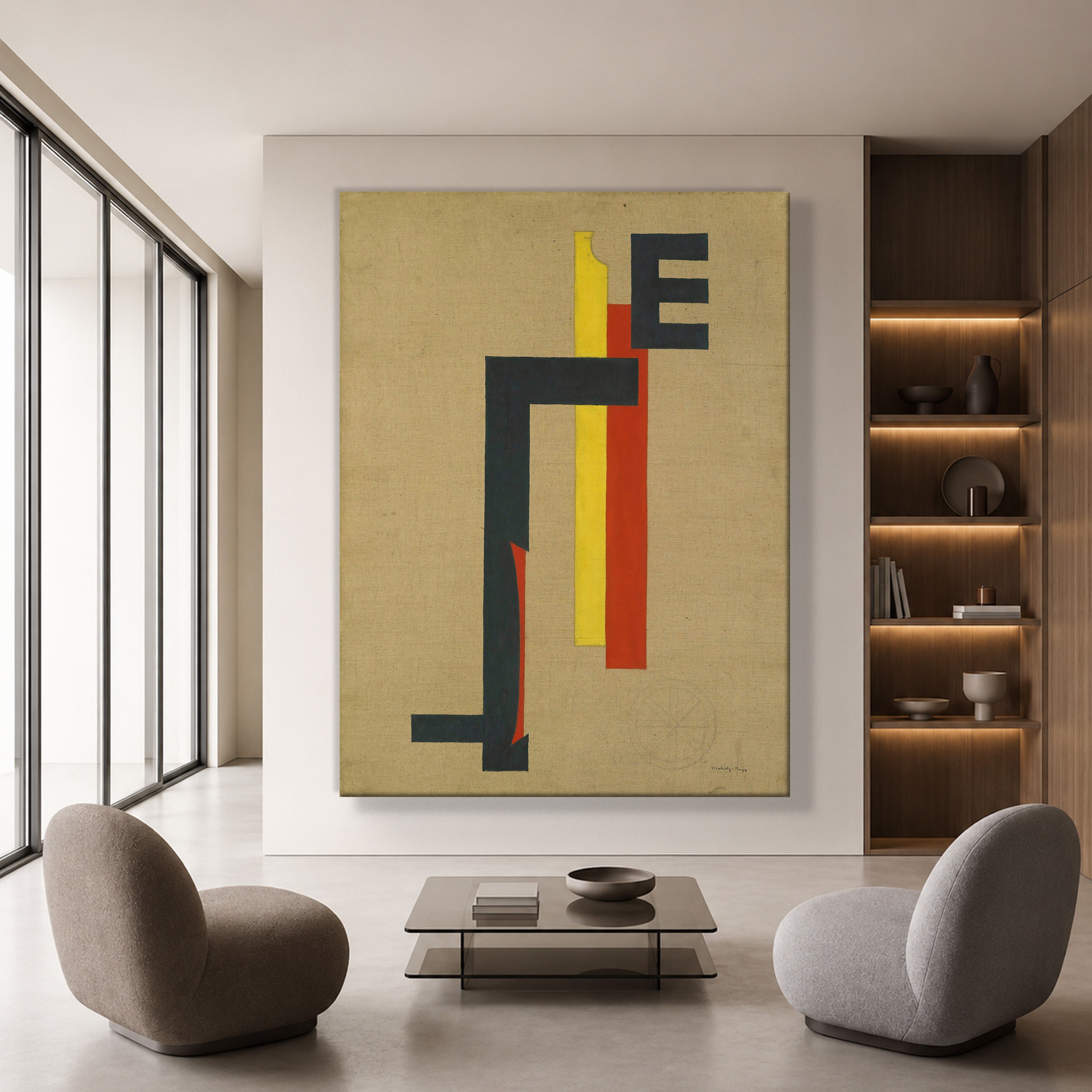 E-Bild (E Picture) 1921 Kanvas Tablo – El Lissitzky Soyut Geometrik Modern Sanat Baskısı