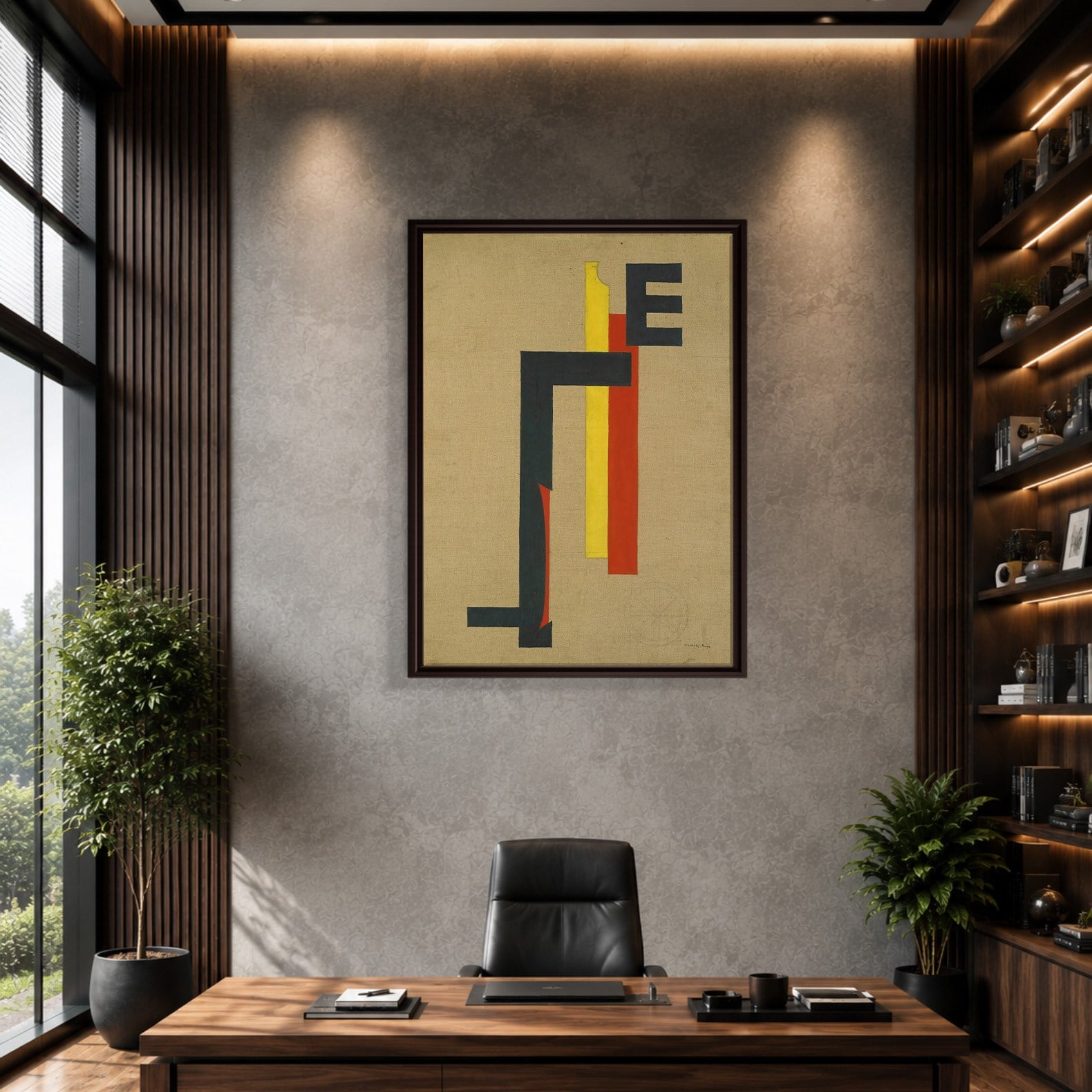 E-Bild (E Picture) 1921 Kanvas Tablo – El Lissitzky Soyut Geometrik Modern Sanat Baskısı