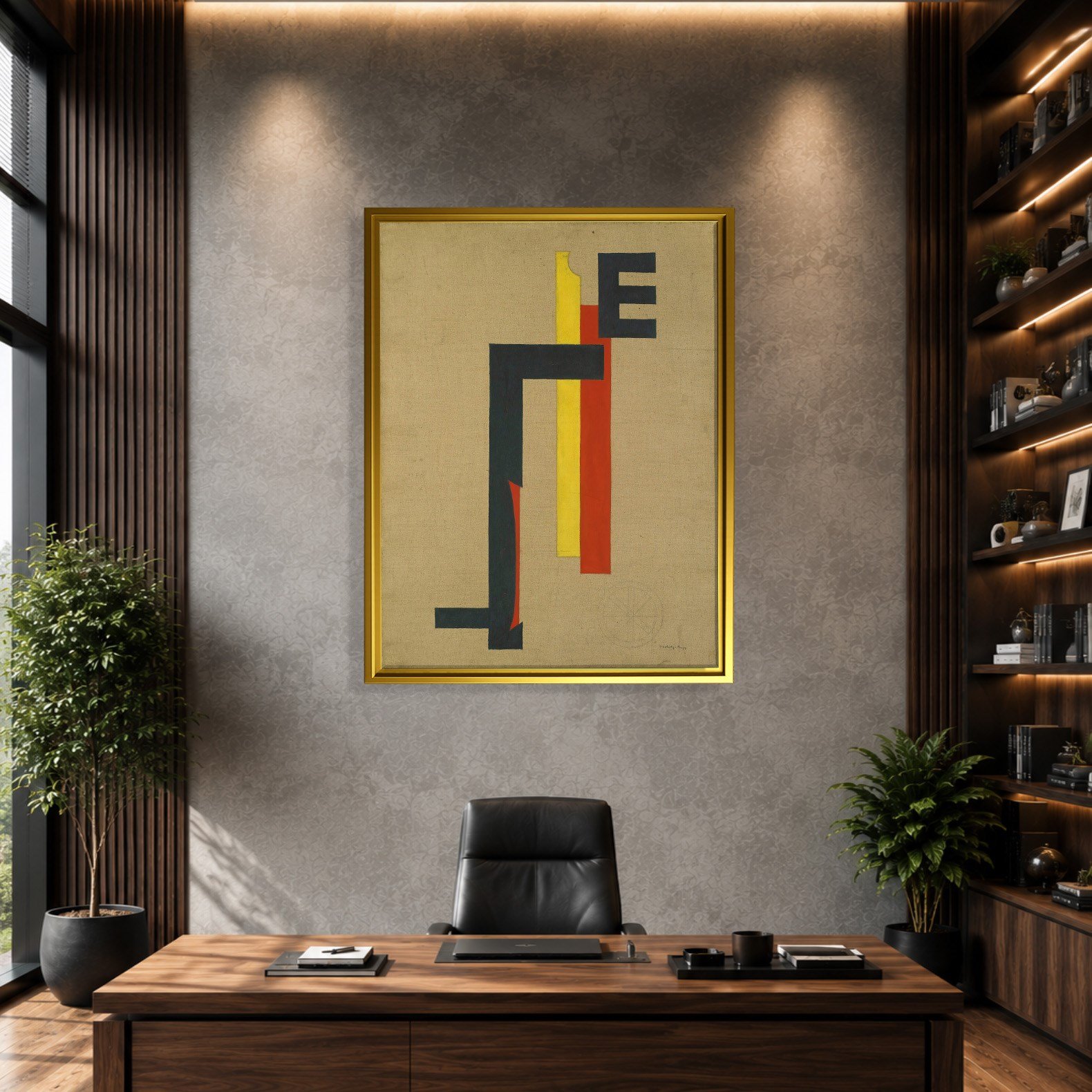 E-Bild (E Picture) 1921 Kanvas Tablo – El Lissitzky Soyut Geometrik Modern Sanat Baskısı