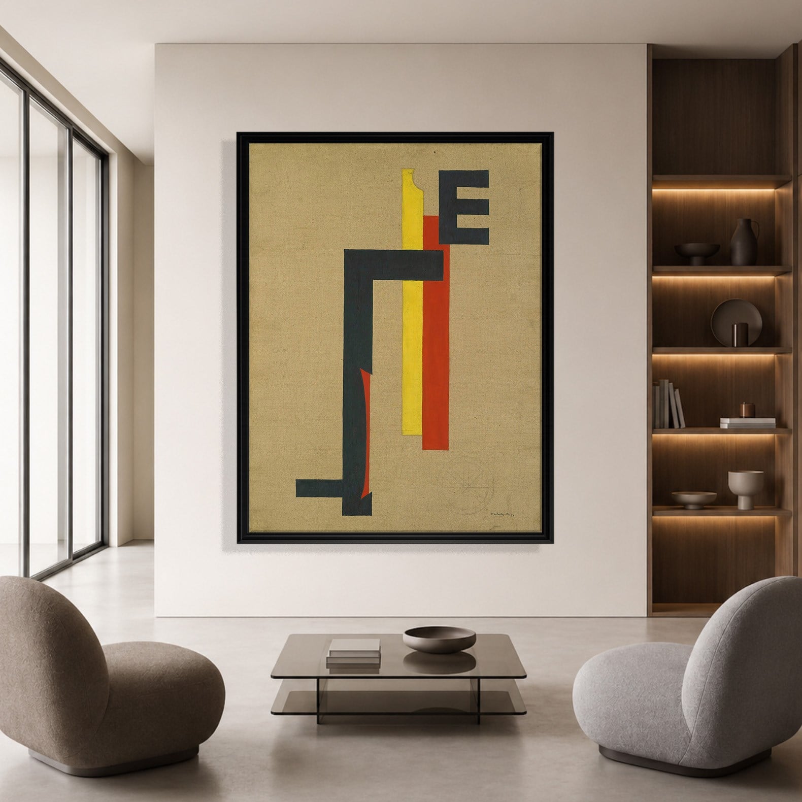 E-Bild (E Picture) 1921 Kanvas Tablo – El Lissitzky Soyut Geometrik Modern Sanat Baskısı