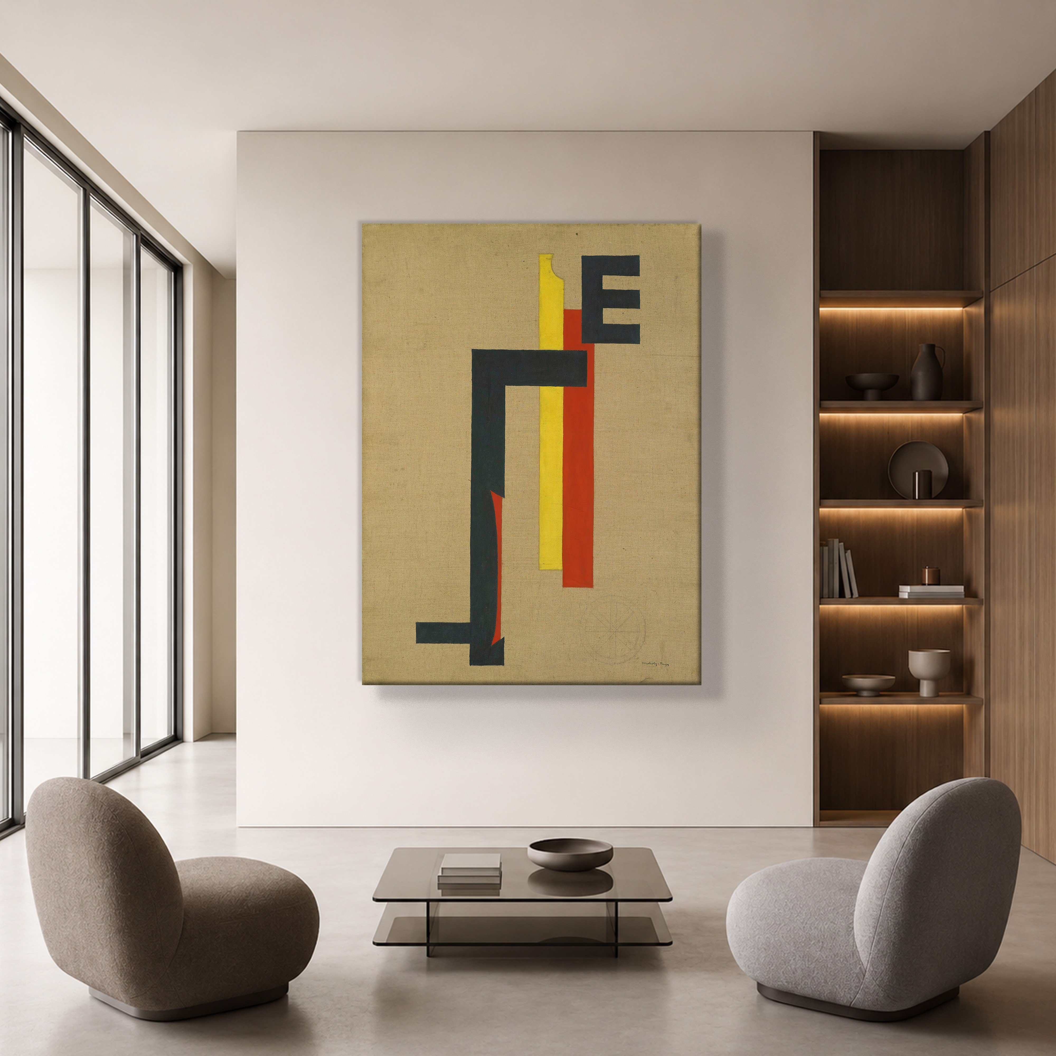 E-Bild (E Picture) 1921 Kanvas Tablo – El Lissitzky Soyut Geometrik Modern Sanat Baskısı