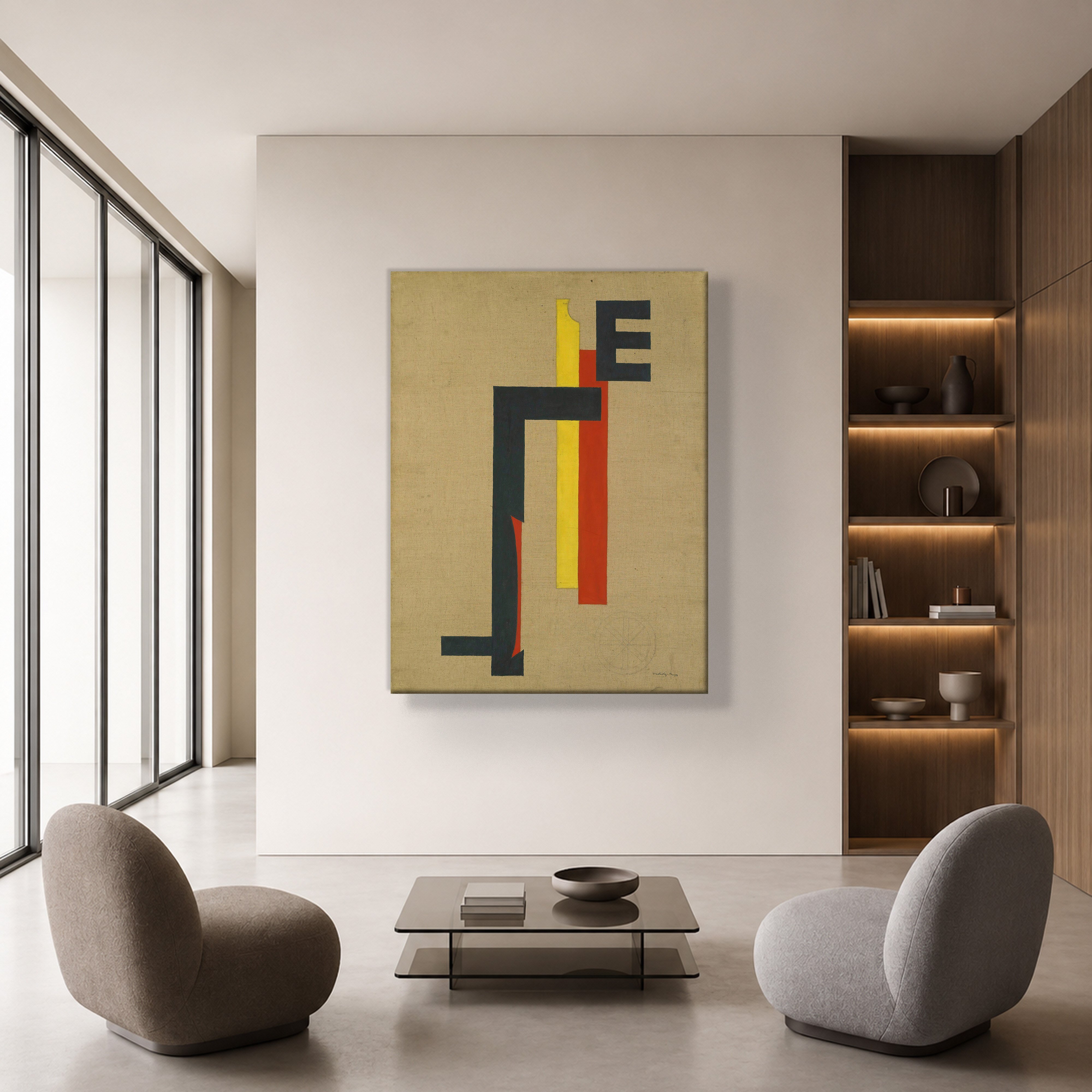 E-Bild (E Picture) 1921 Kanvas Tablo – El Lissitzky Soyut Geometrik Modern Sanat Baskısı