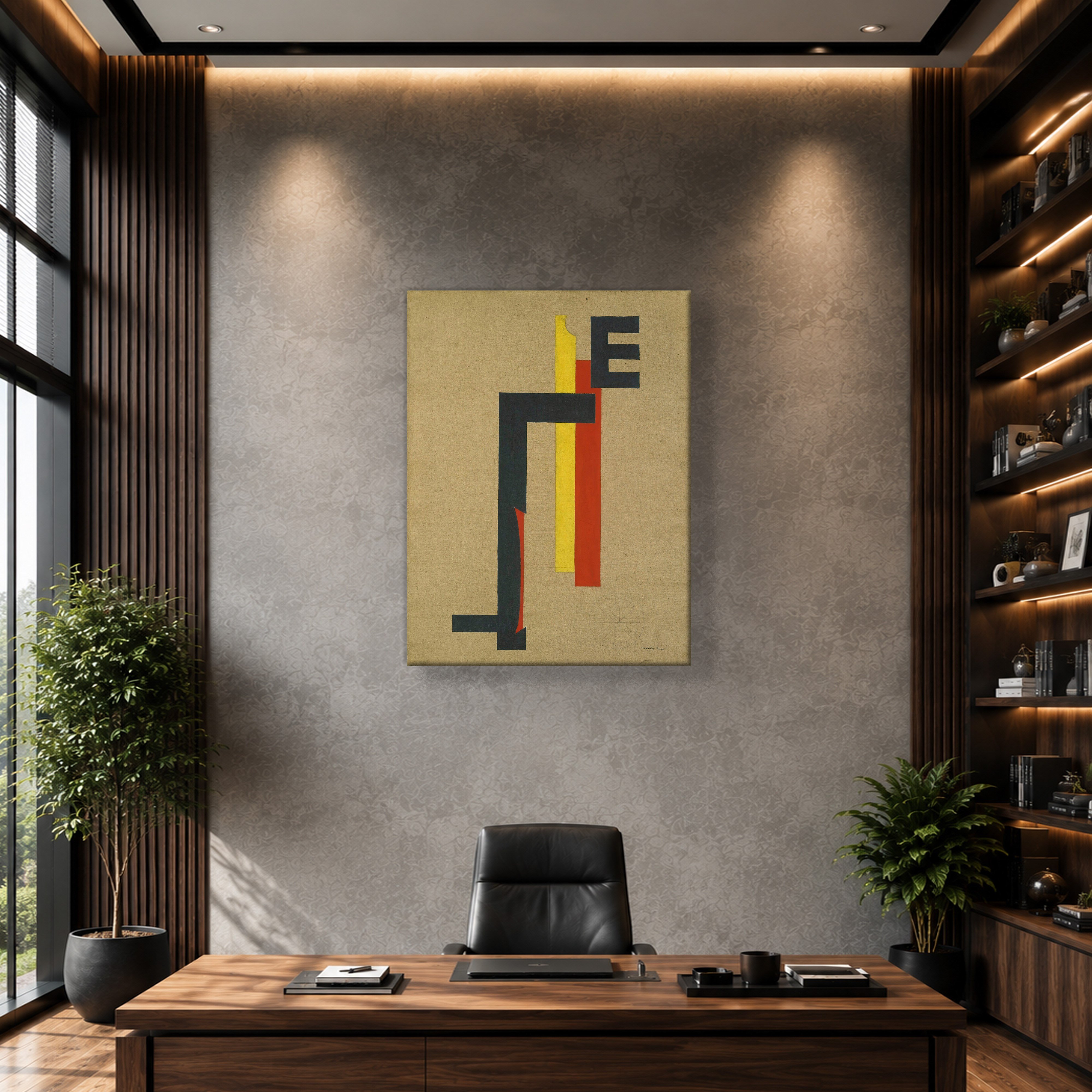 E-Bild (E Picture) 1921 Kanvas Tablo – El Lissitzky Soyut Geometrik Modern Sanat Baskısı