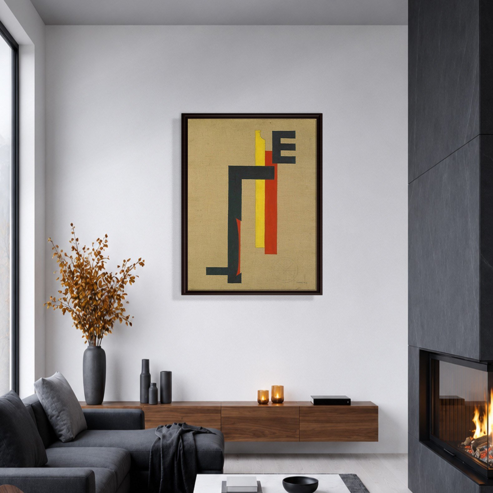 E-Bild (E Picture) 1921 Kanvas Tablo – El Lissitzky Soyut Geometrik Modern Sanat Baskısı