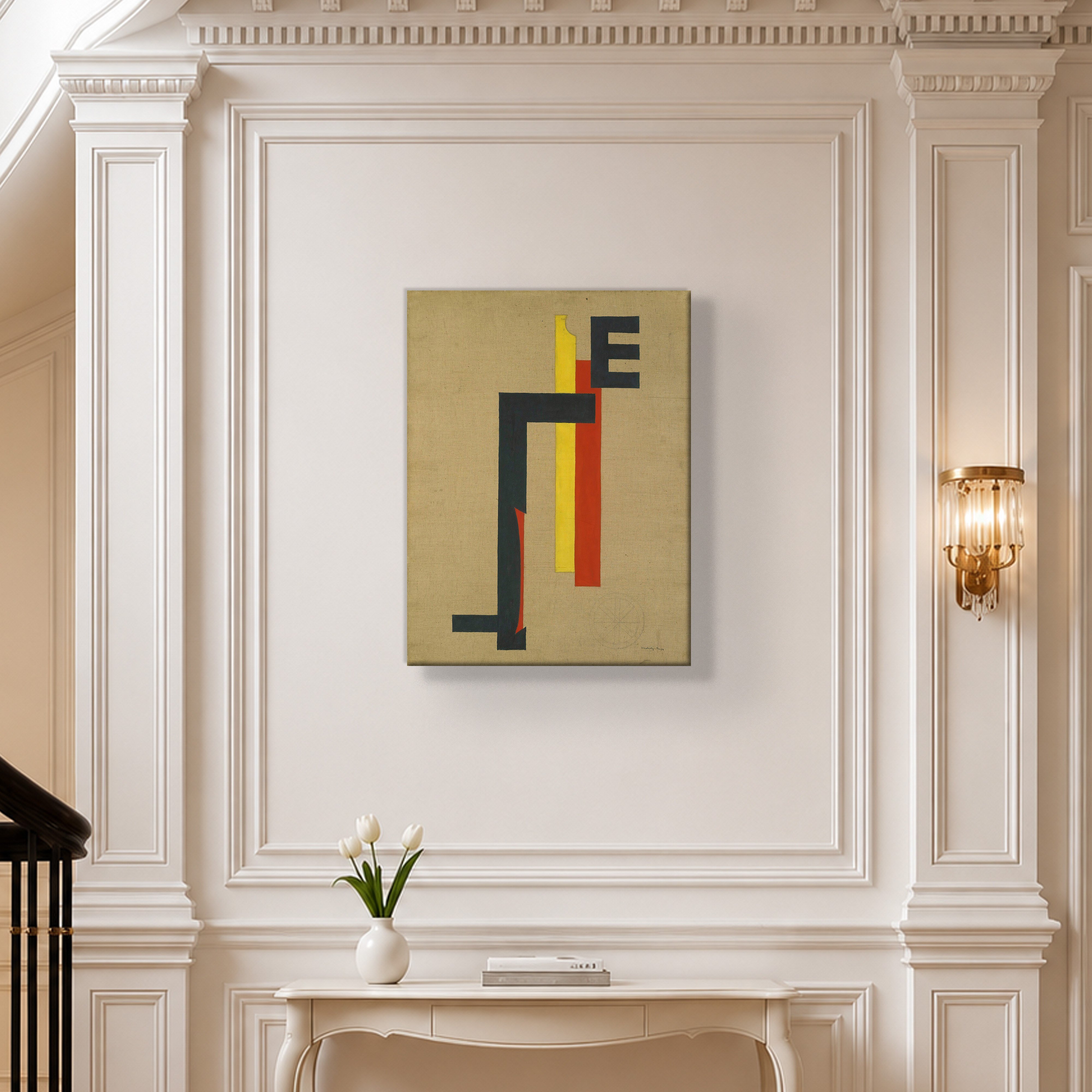 E-Bild (E Picture) 1921 Kanvas Tablo – El Lissitzky Soyut Geometrik Modern Sanat Baskısı
