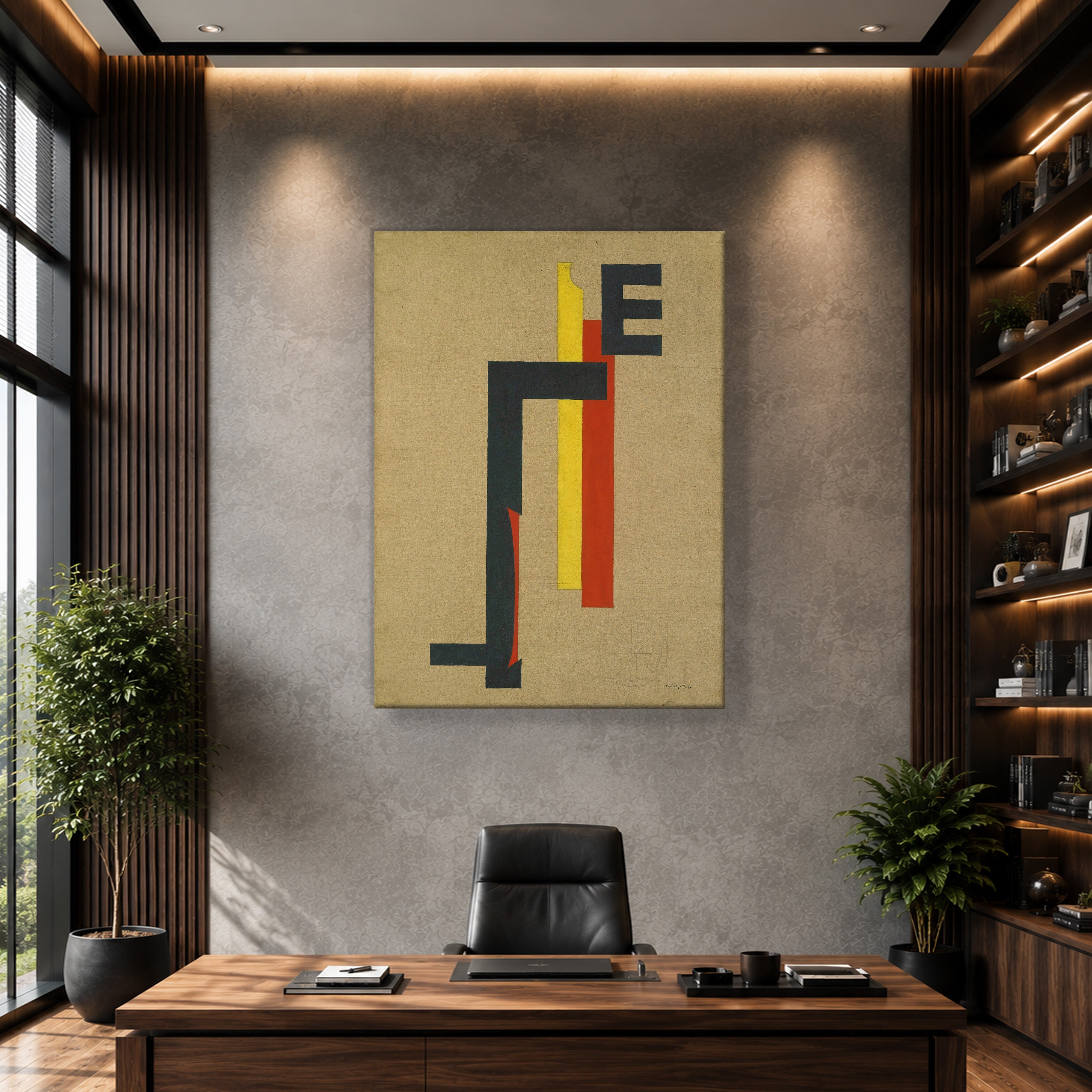 E-Bild (E Picture) 1921 Kanvas Tablo – El Lissitzky Soyut Geometrik Modern Sanat Baskısı
