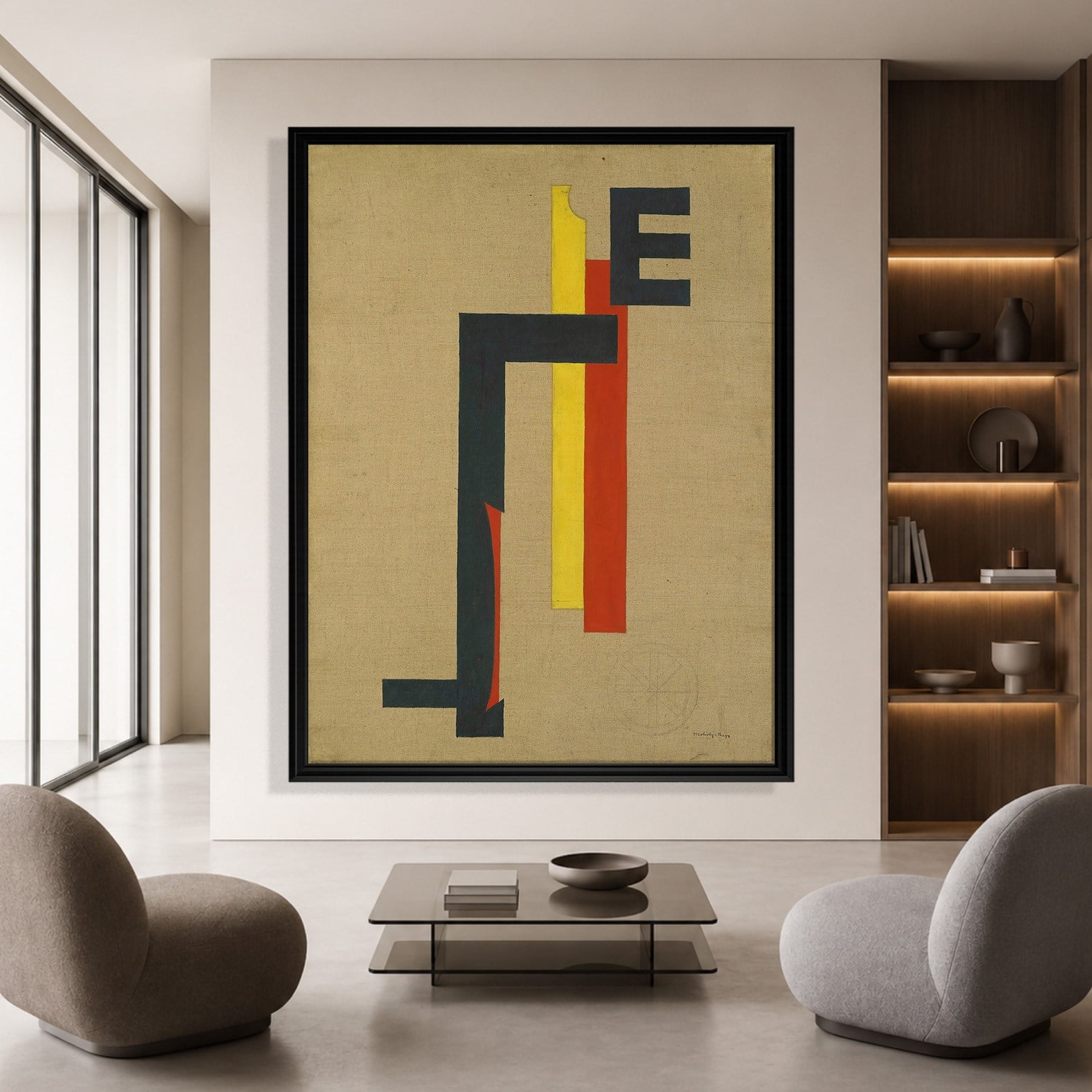 E-Bild (E Picture) 1921 Kanvas Tablo – El Lissitzky Soyut Geometrik Modern Sanat Baskısı