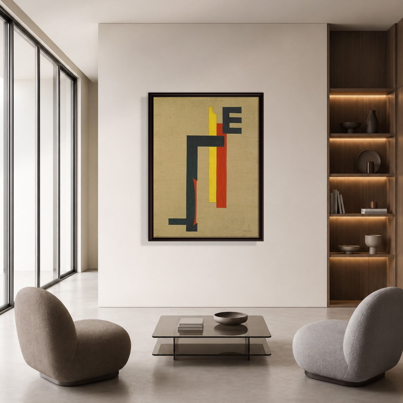 E-Bild (E Picture) 1921 Kanvas Tablo – El Lissitzky Soyut Geometrik Modern Sanat Baskısı
