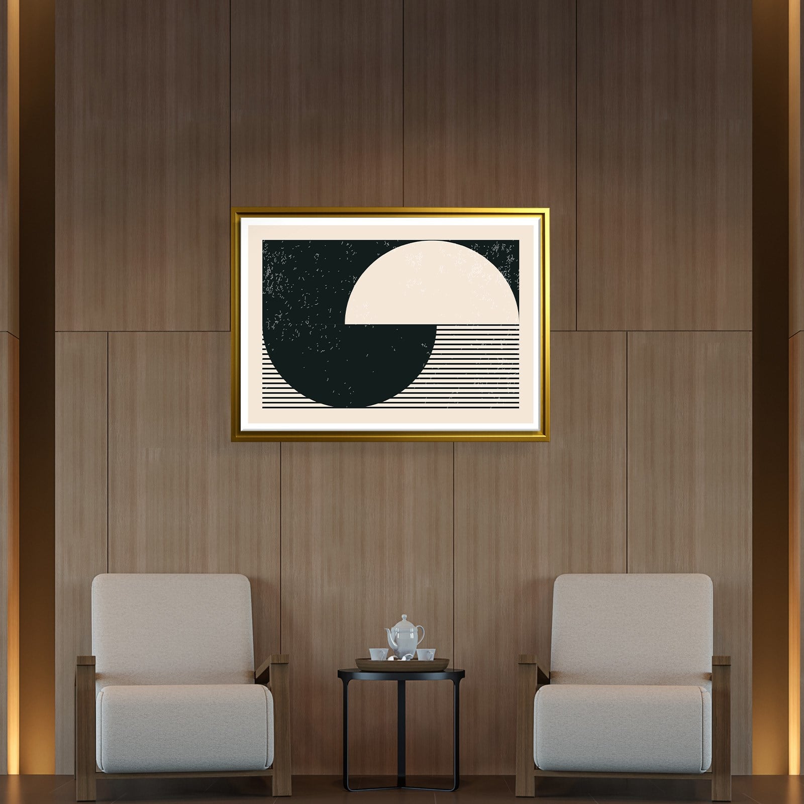 Gece ile Gündüzün Dansı – Bohem Soyut Kanvas Tablo