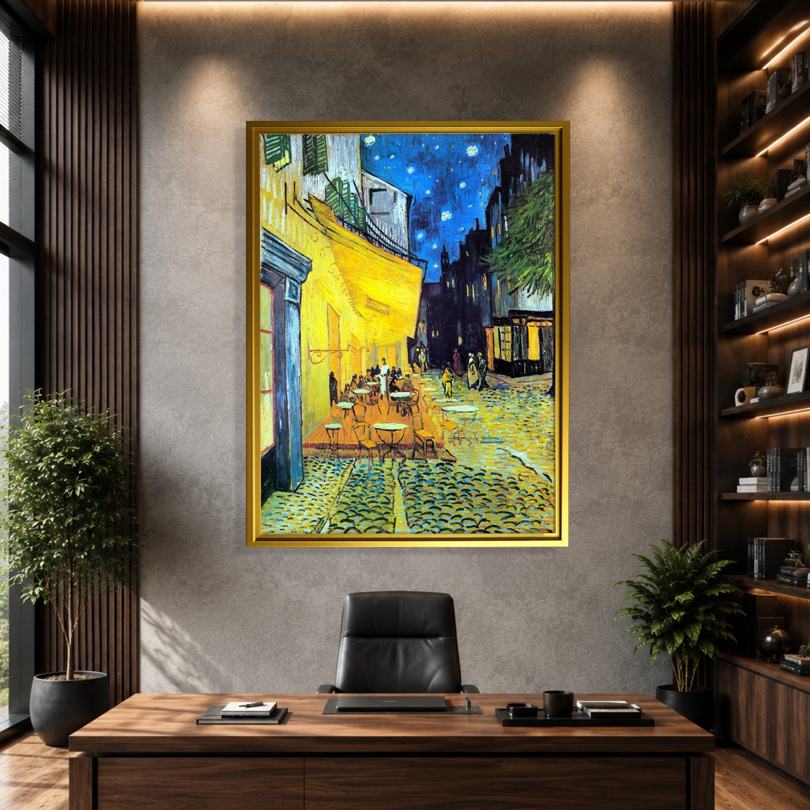 Gece Kafe Terası Kanvas Tablo – Vincent van Gogh Café Terrace at Night Klasik Sanat Eseri