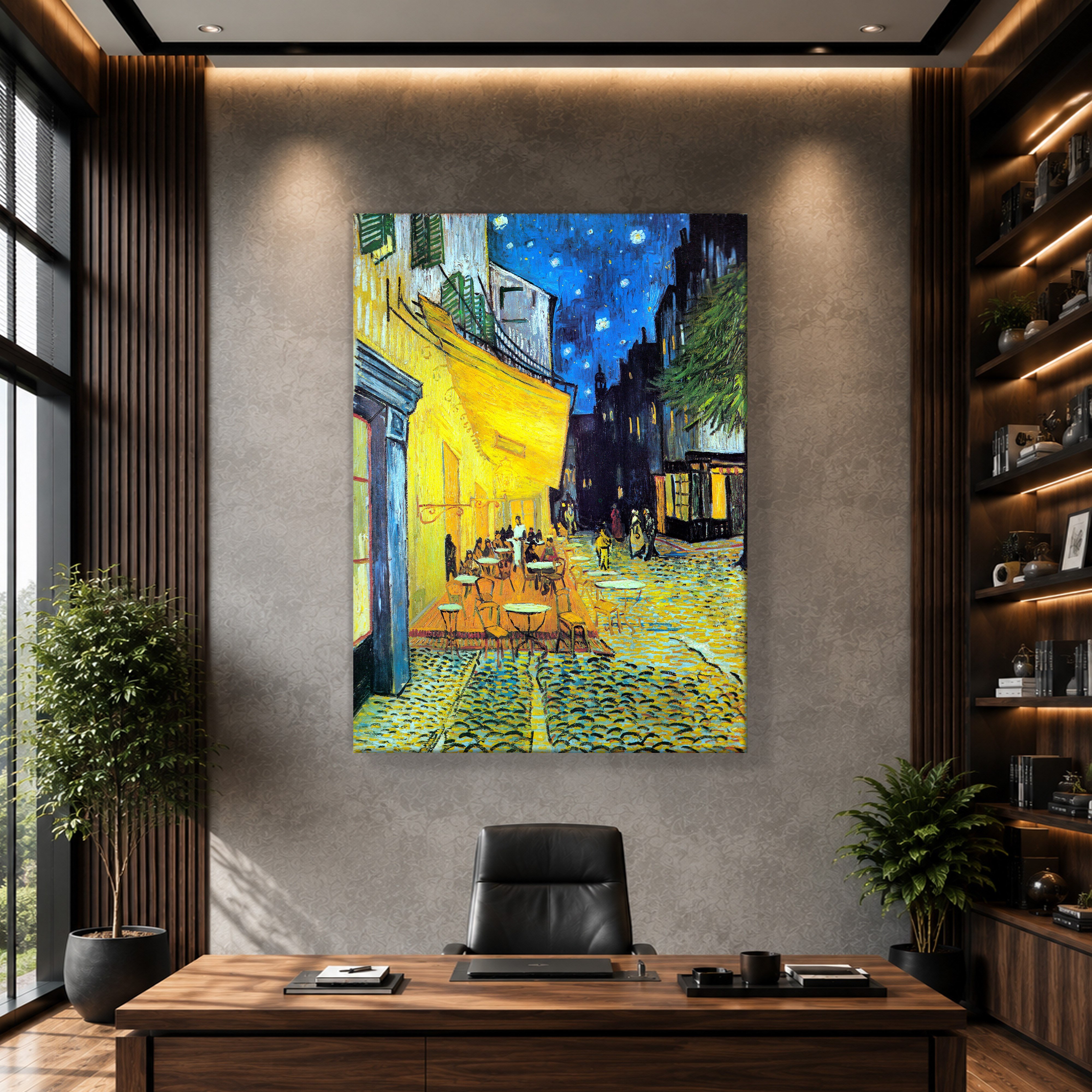 Gece Kafe Terası Kanvas Tablo – Vincent van Gogh Café Terrace at Night Klasik Sanat Eseri