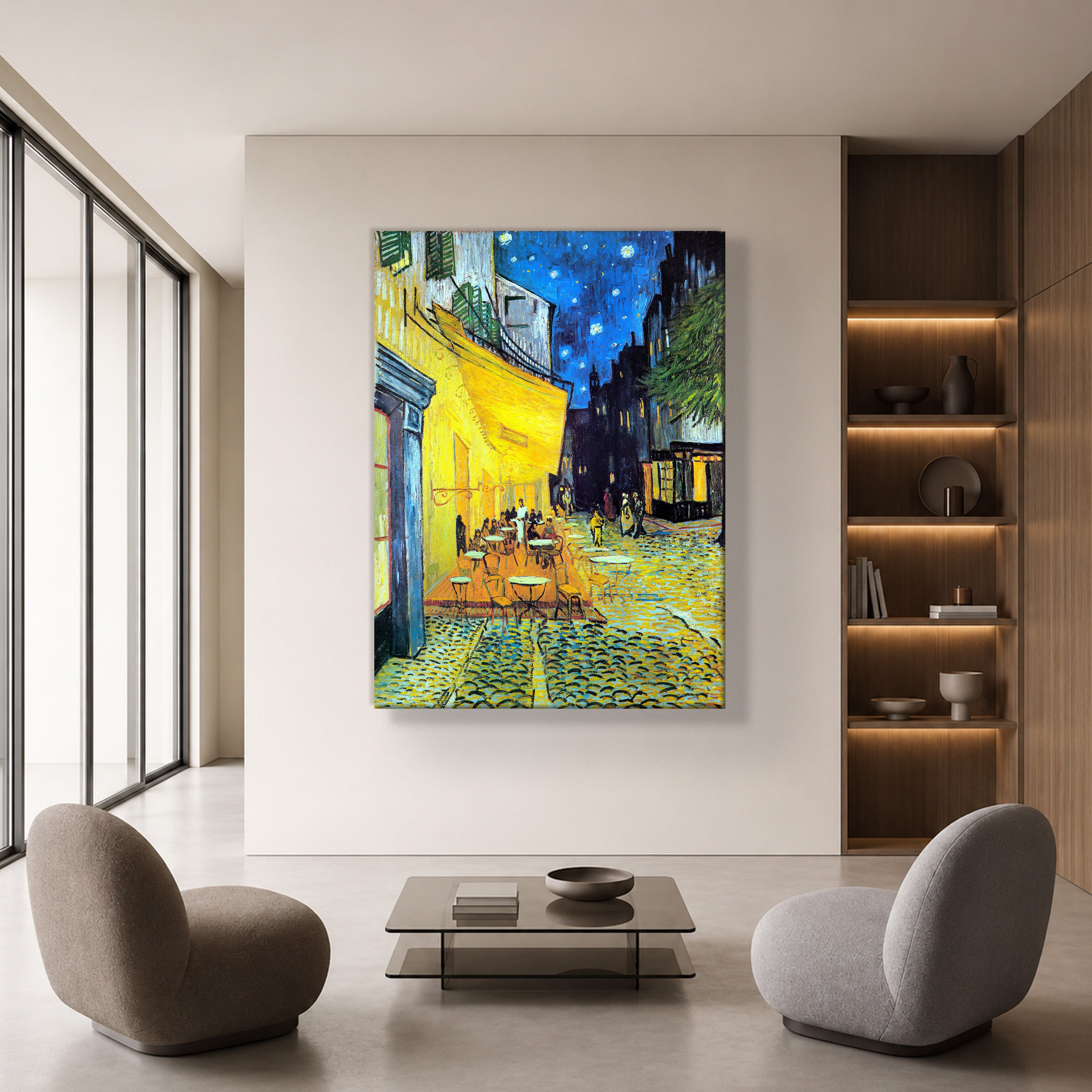 Gece Kafe Terası Kanvas Tablo – Vincent van Gogh Café Terrace at Night Klasik Sanat Eseri