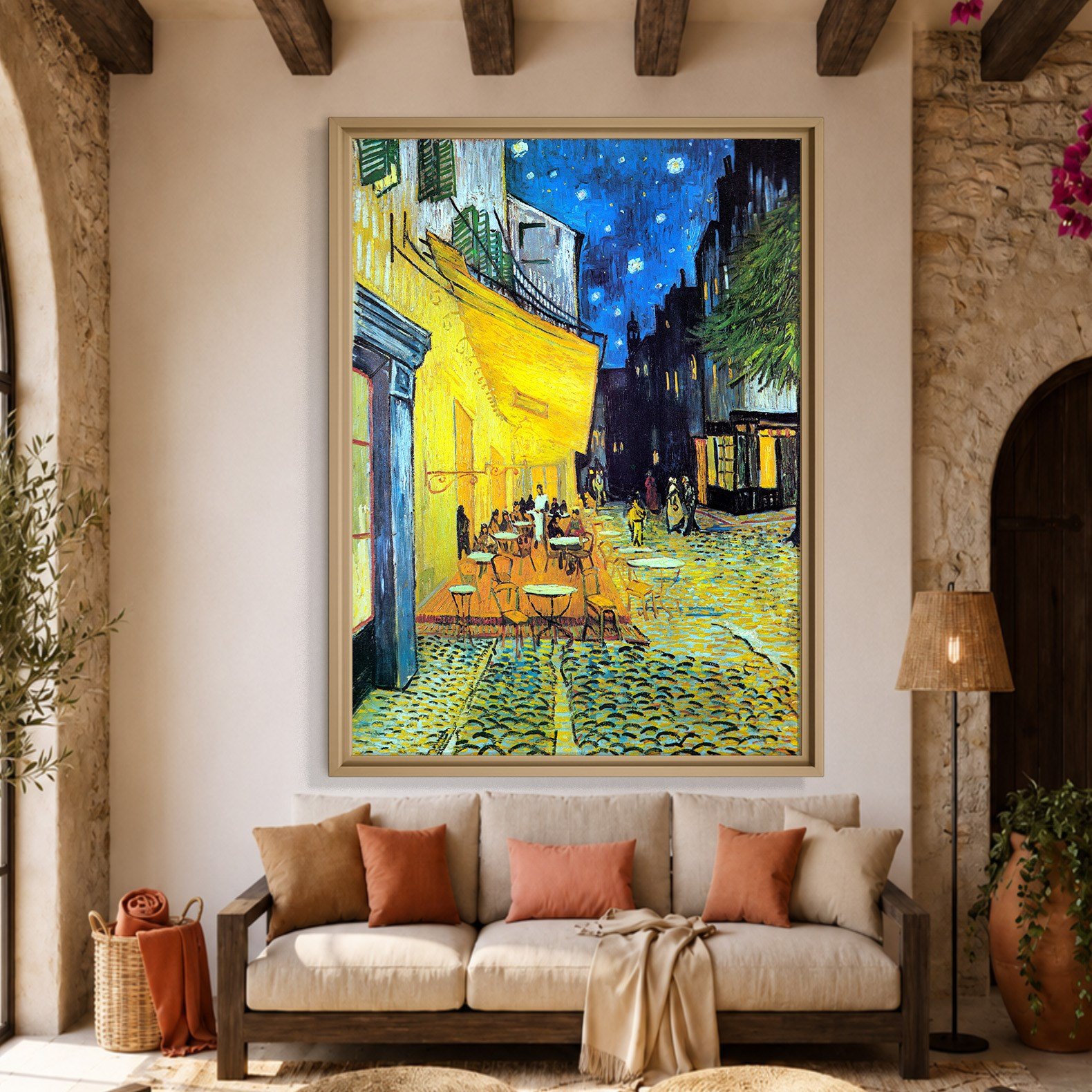 Gece Kafe Terası Kanvas Tablo – Vincent van Gogh Café Terrace at Night Klasik Sanat Eseri