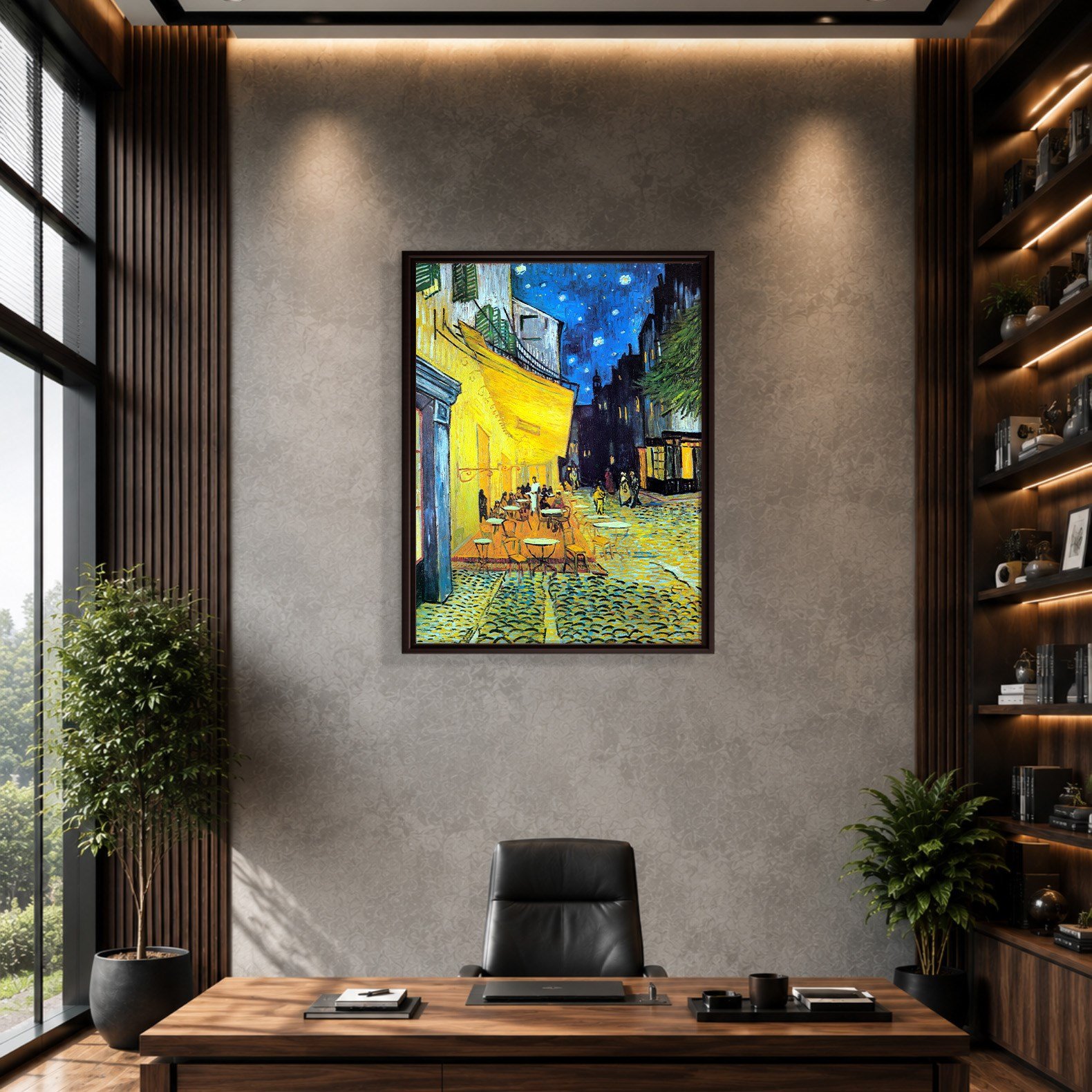 Gece Kafe Terası Kanvas Tablo – Vincent van Gogh Café Terrace at Night Klasik Sanat Eseri