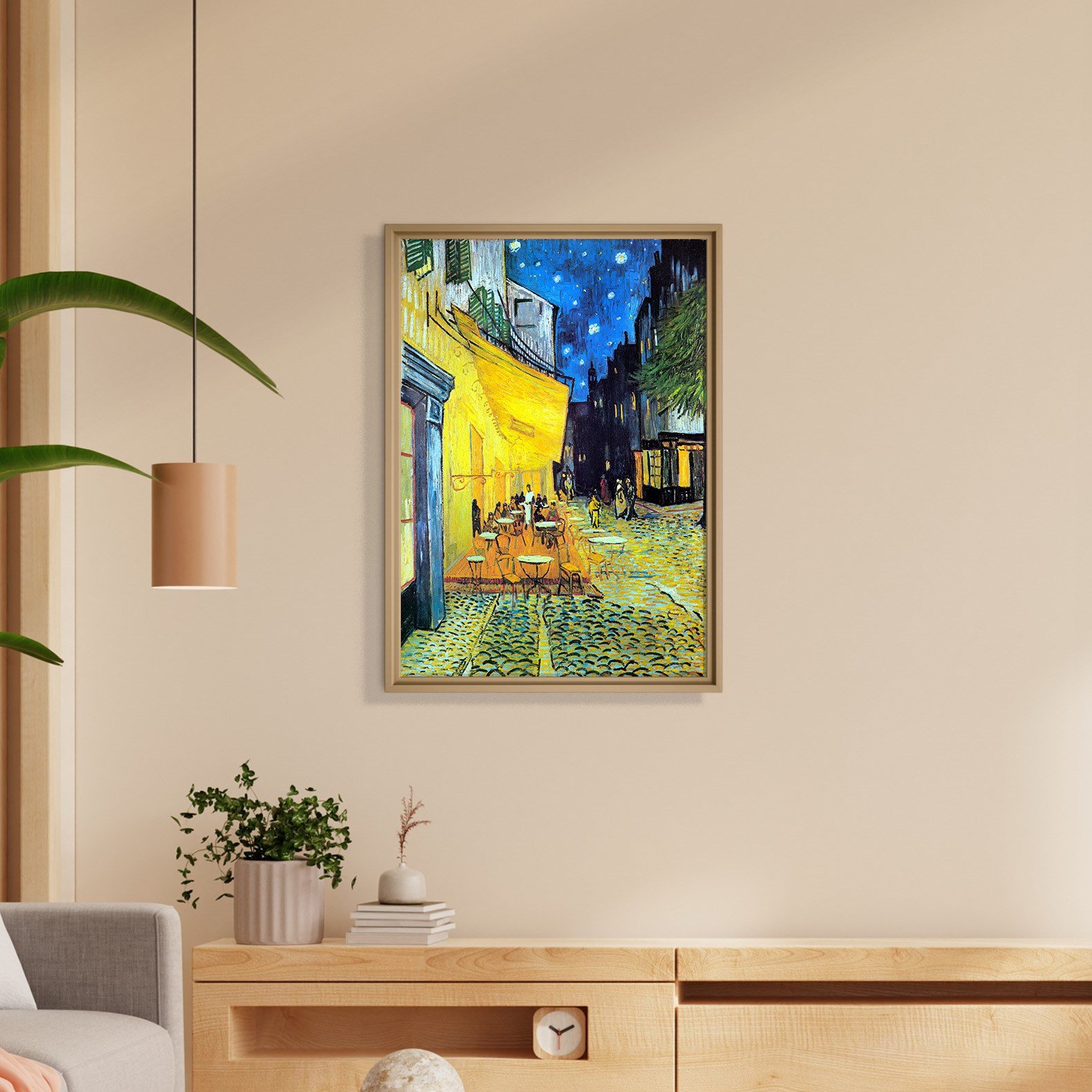 Gece Kafe Terası Kanvas Tablo – Vincent van Gogh Café Terrace at Night Klasik Sanat Eseri